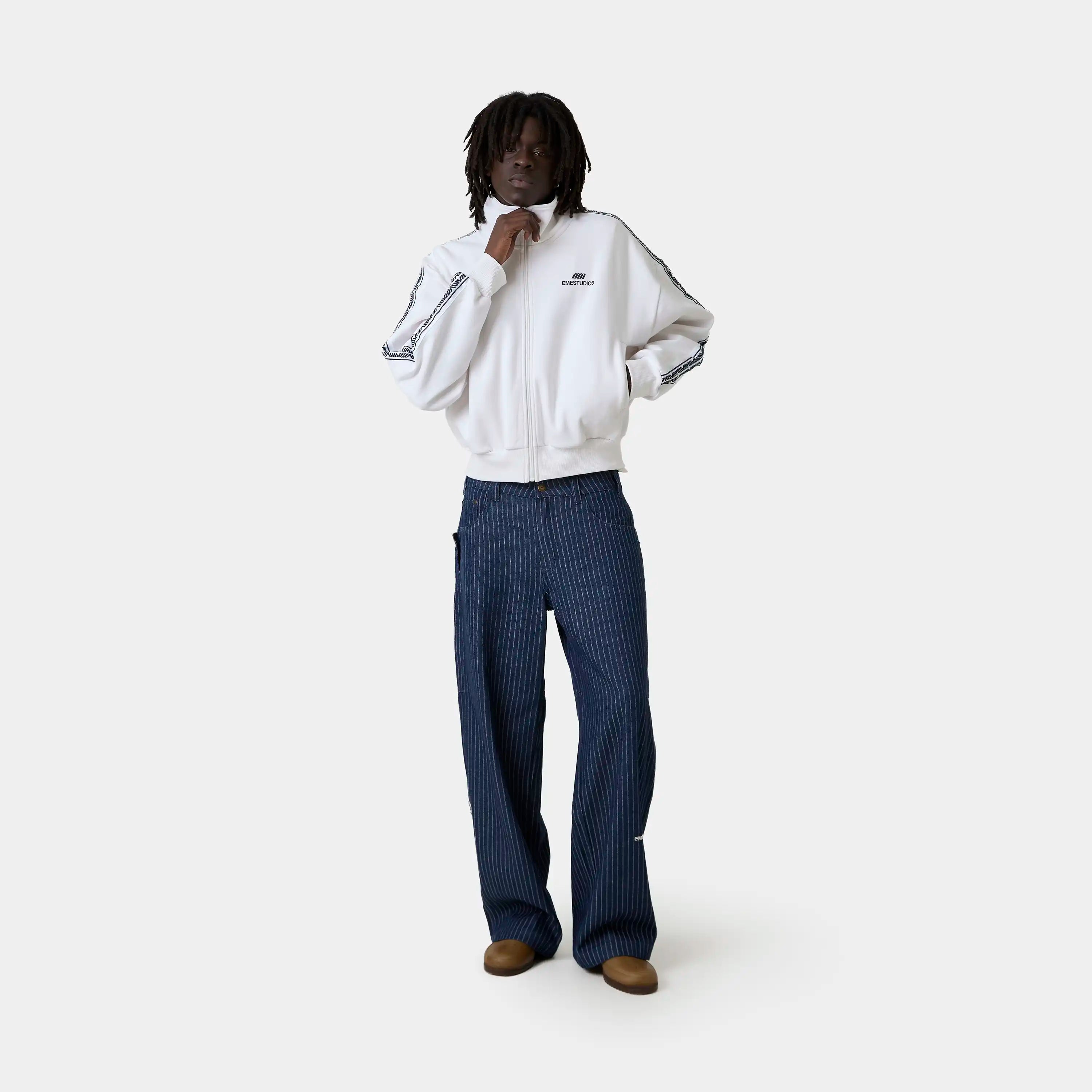Cove Pearl Track Full Zip Crewneck Eme Studios