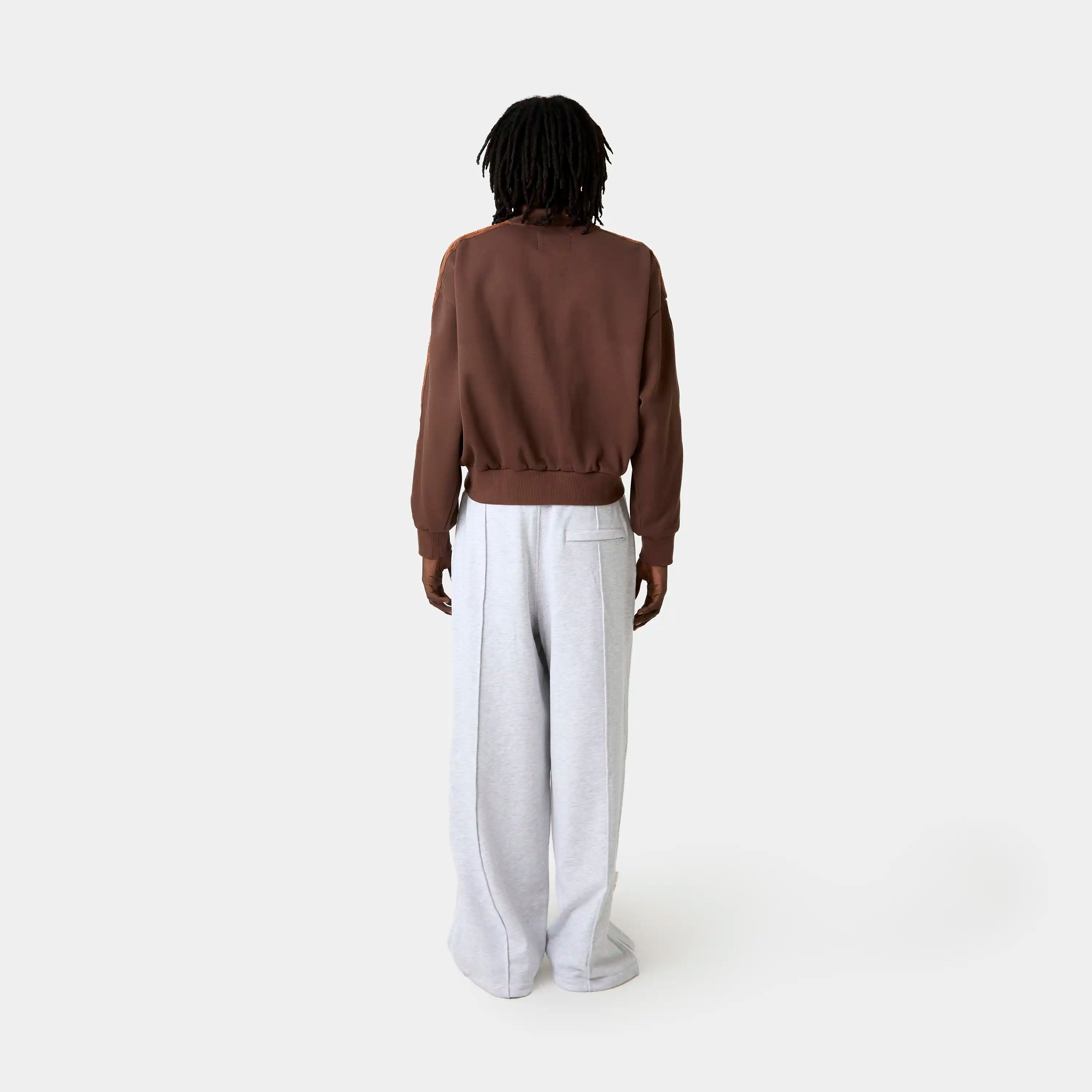 Cove Fawn Track Full Zip Crewneck Eme Studios