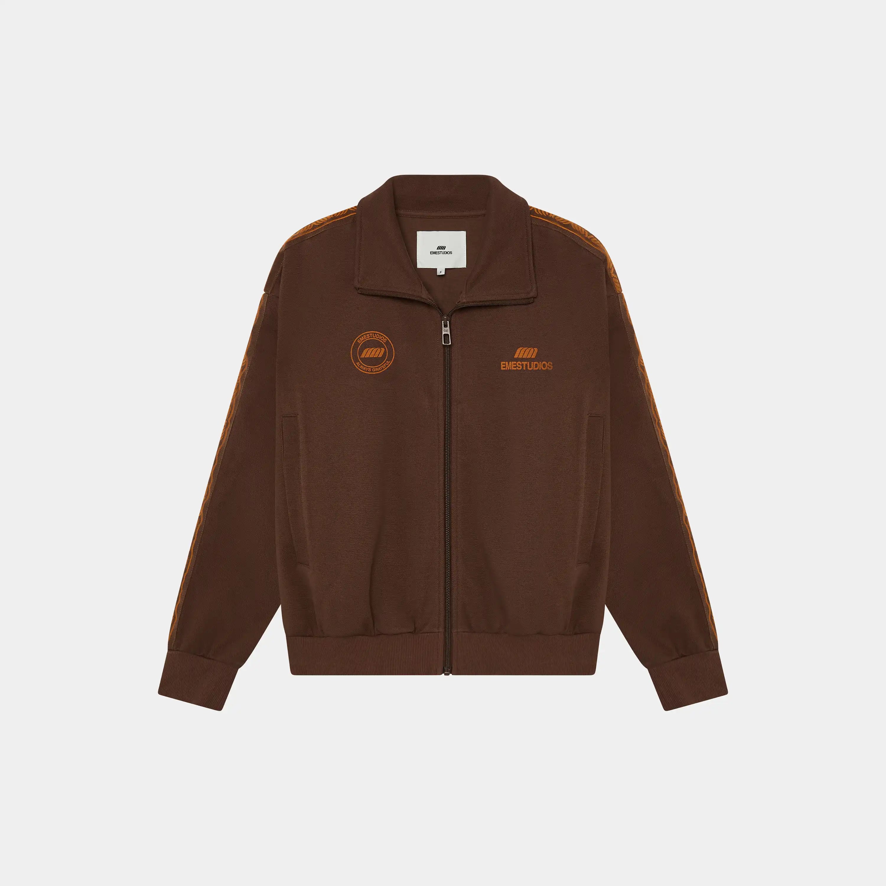 Cove Fawn Track Full Zip Crewneck Eme Studios