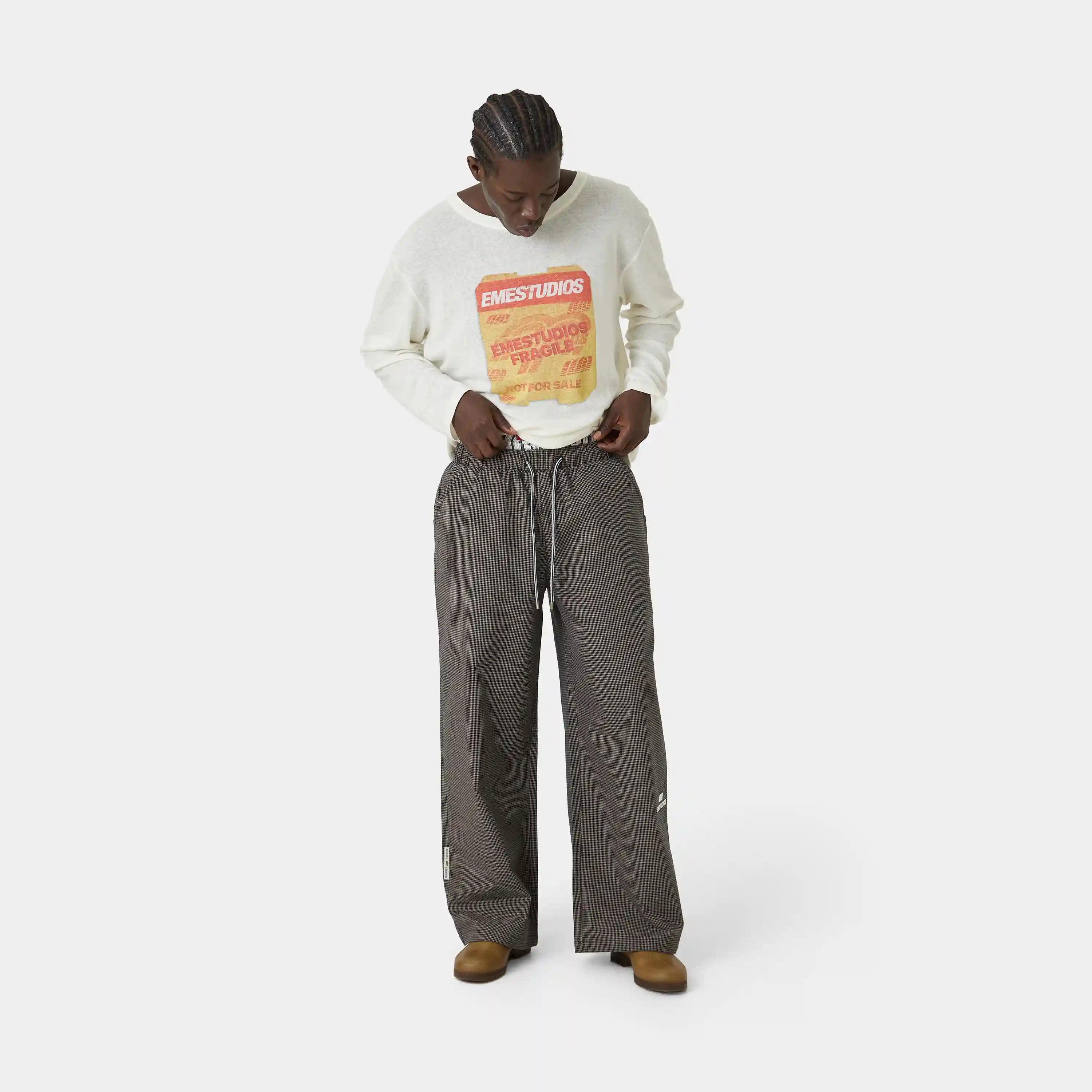 AHL Navy Wide Pants Pants Eme Studios