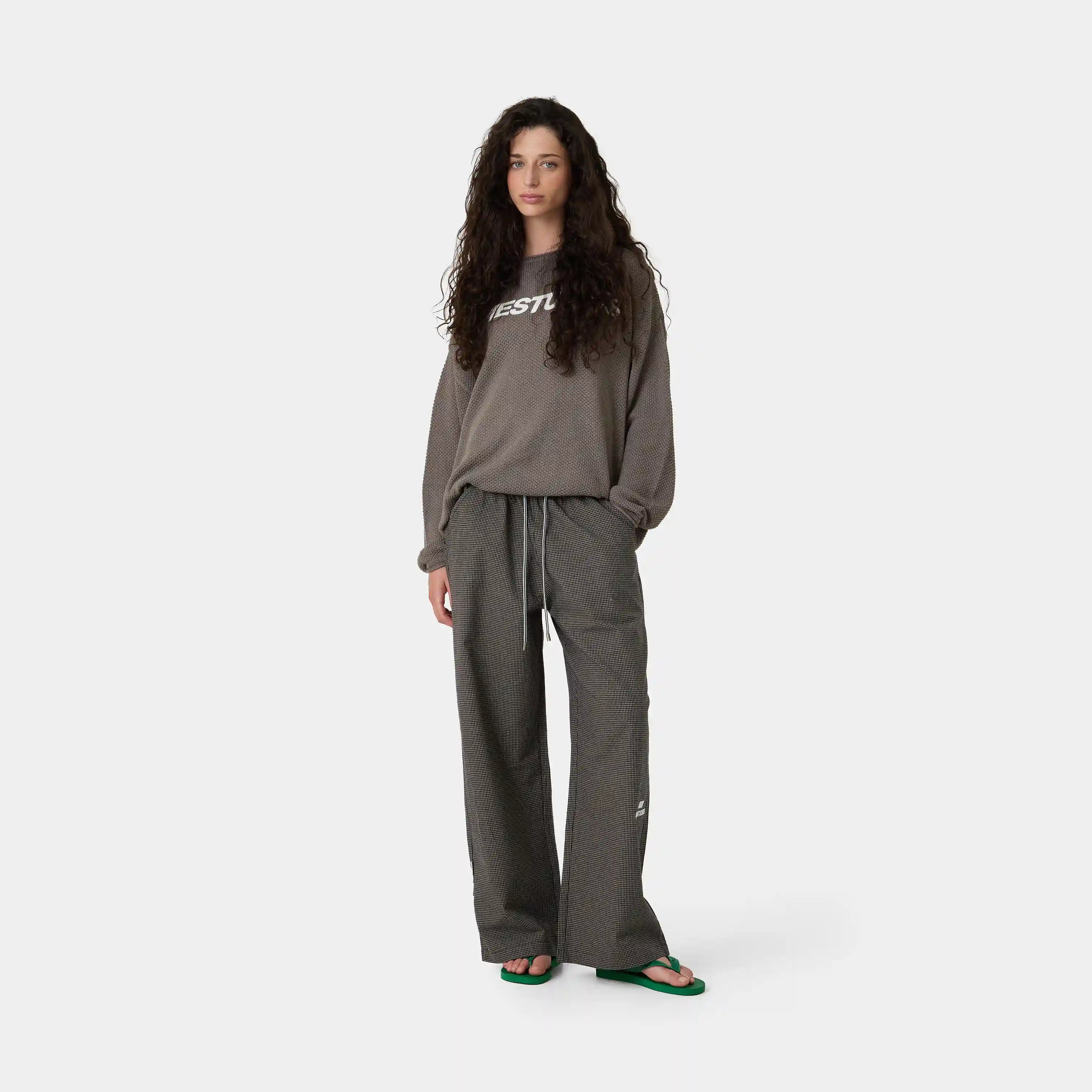 AHL Navy Wide Pants Pants Eme Studios