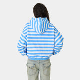 Wander Blue Cropped Boxy Full Zip Hoodies Eme Studios