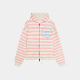 Wander Pink Cropped Boxy Full Zip Hoodies Eme Studios