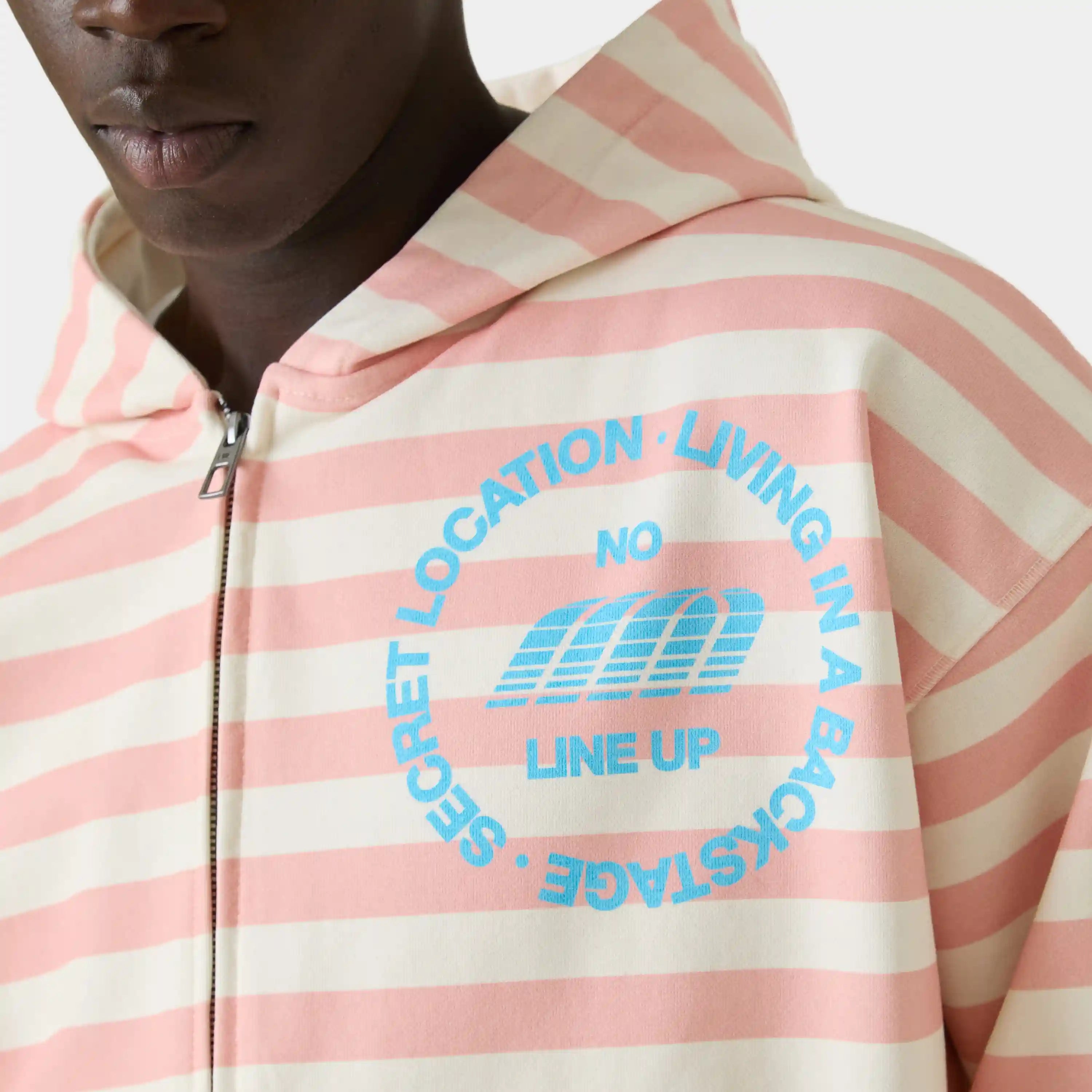 Wander Pink Cropped Boxy Full Zip Hoodies Eme Studios