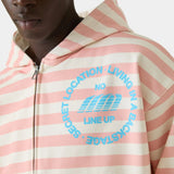 Wander Pink Cropped Boxy Full Zip Hoodies Eme Studios