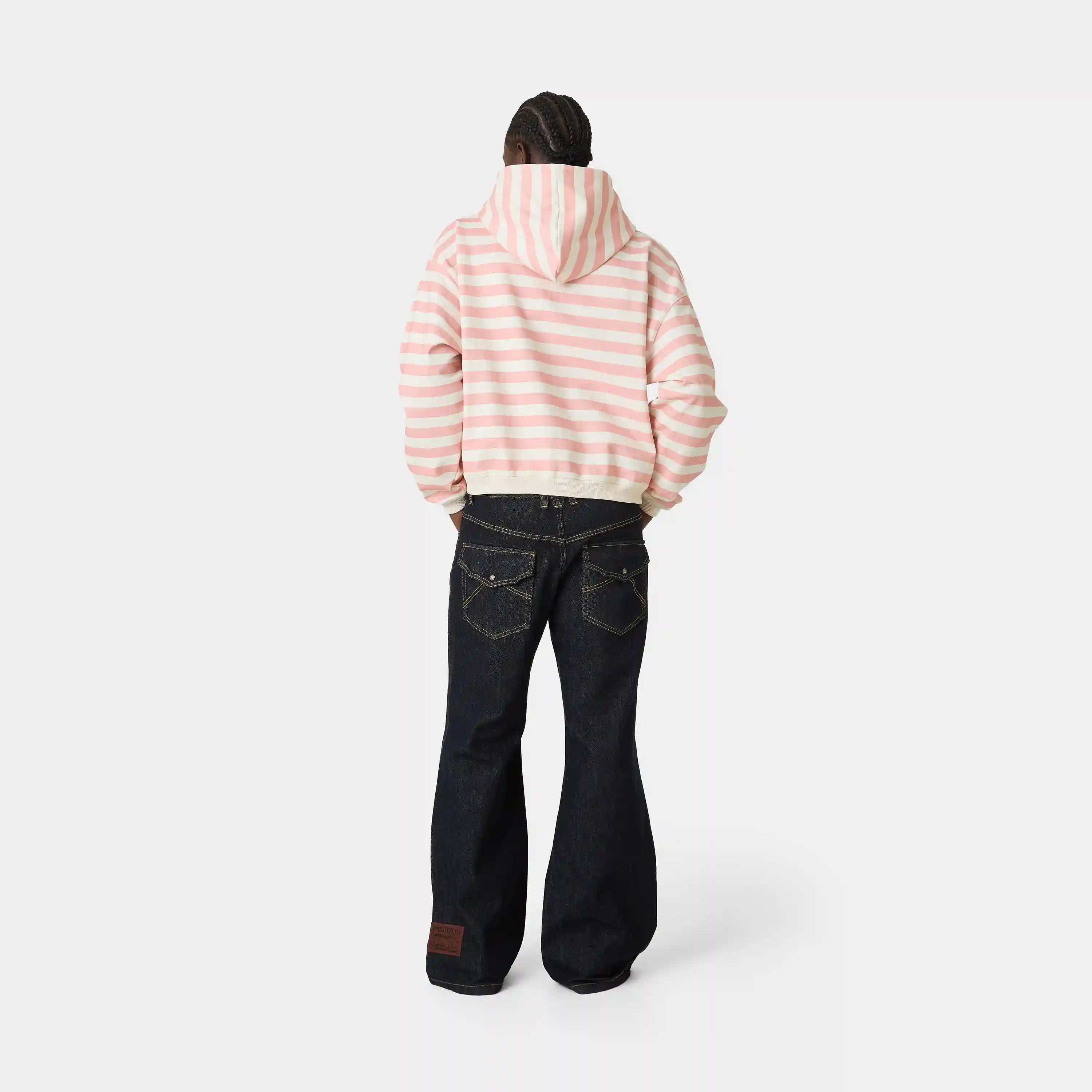 Wander Pink Cropped Boxy Full Zip Hoodies Eme Studios