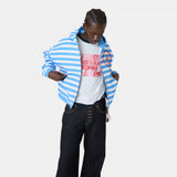 Wander Blue Cropped Boxy Full Zip Hoodies Eme Studios