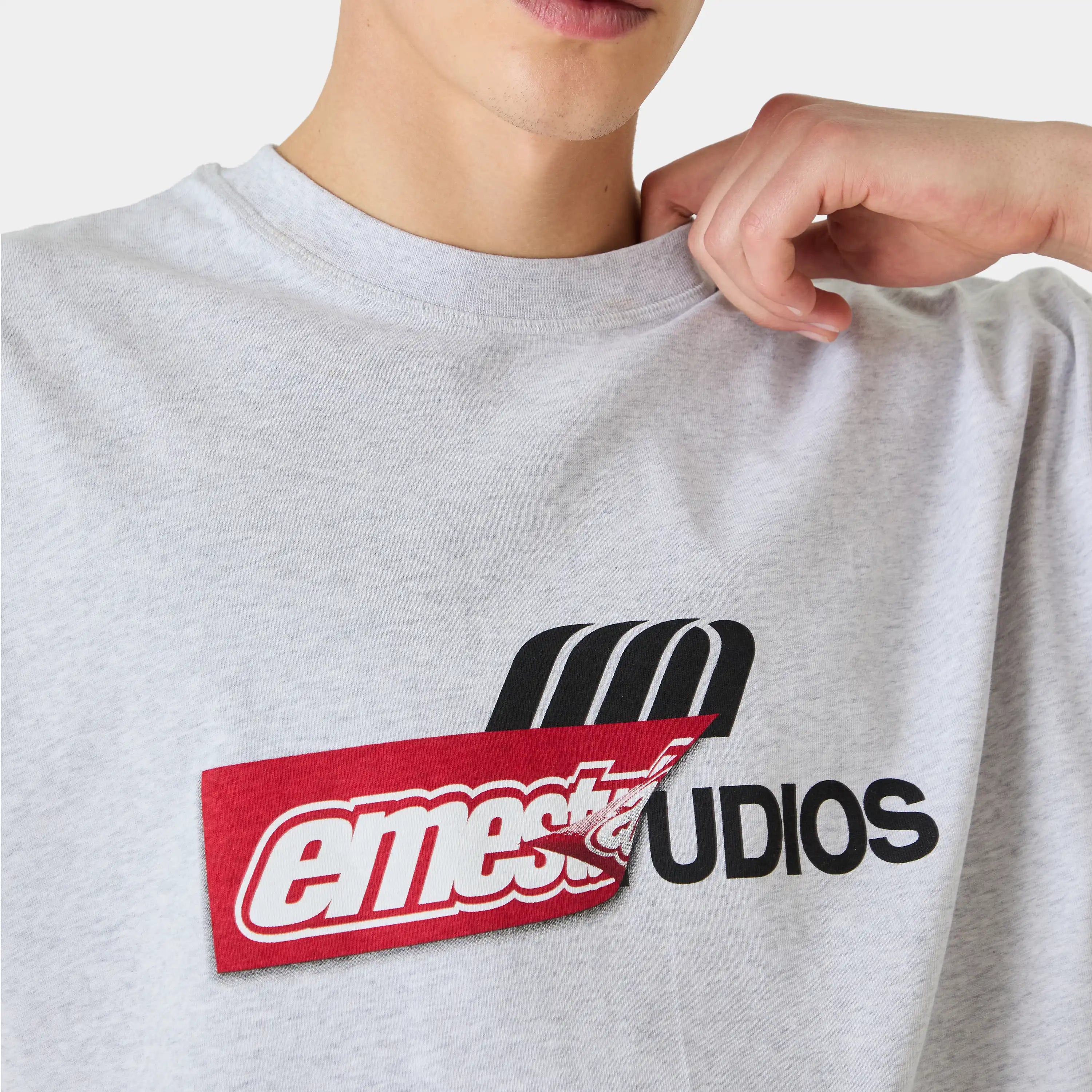 Despiece Heather Grey Oversized Tee T-shirts Eme Studios