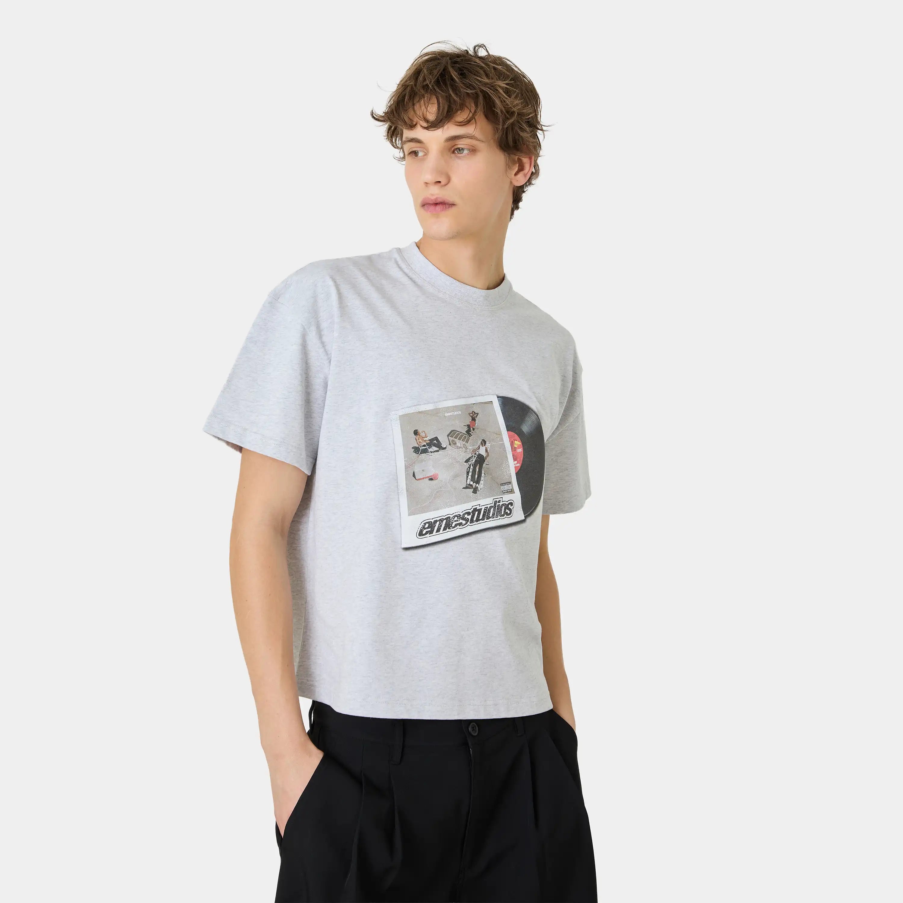 Rrelative Heather Grey Oversized Tee T-shirts Eme Studios