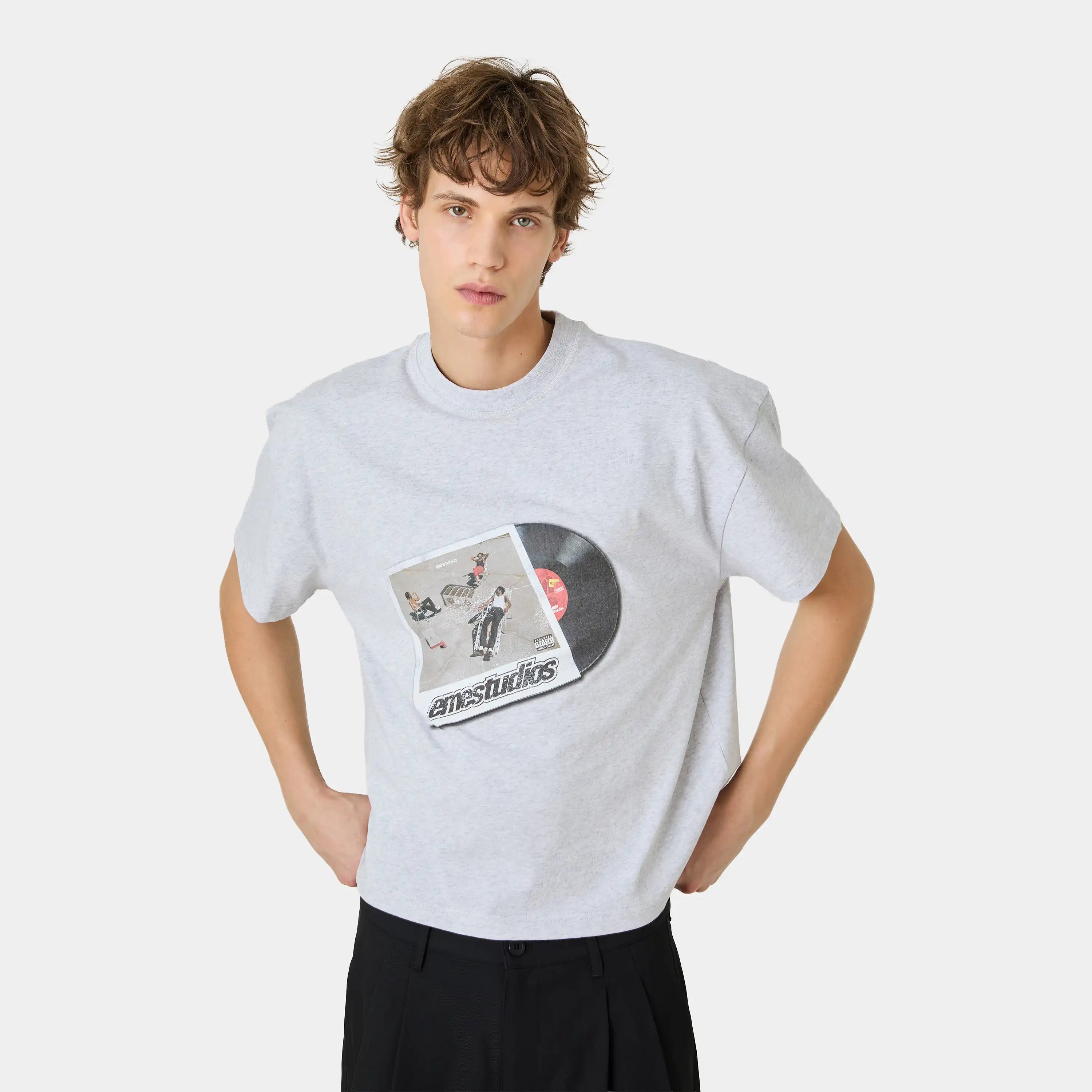 Rrelative Heather Grey Oversized Tee T-shirts Eme Studios