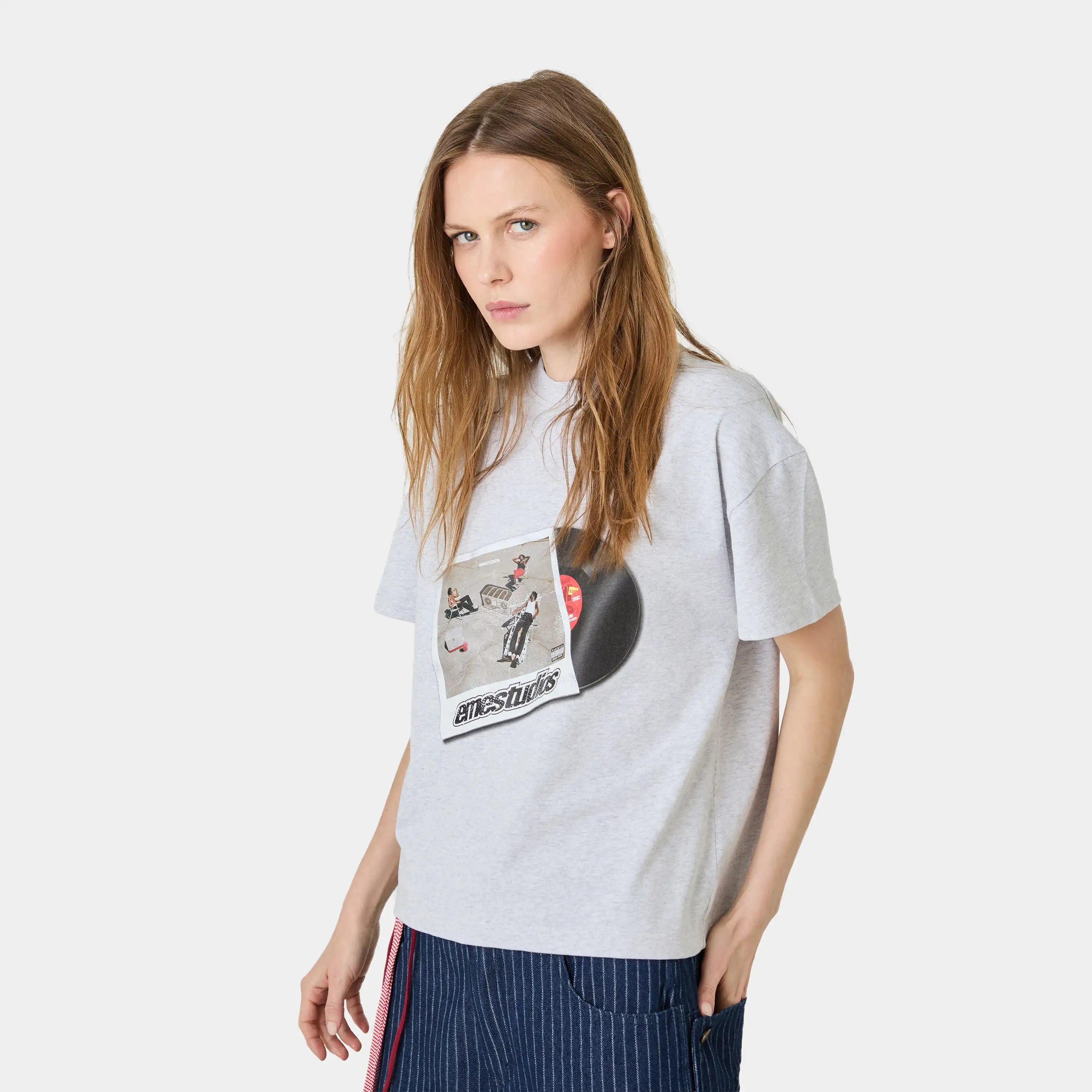 Rrelative Heather Grey Oversized Tee T-shirts Eme Studios
