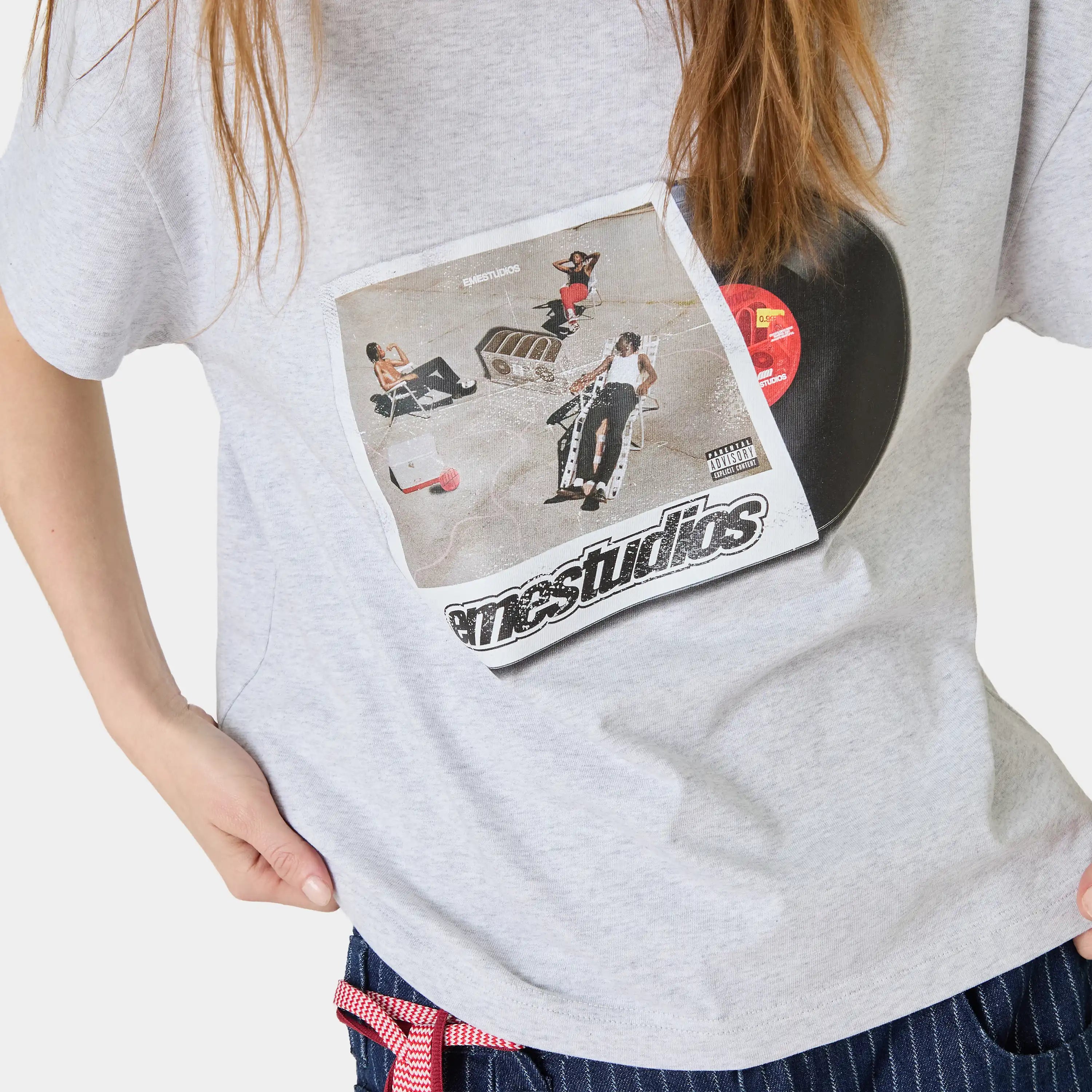 Rrelative Heather Grey Oversized Tee T-shirts Eme Studios