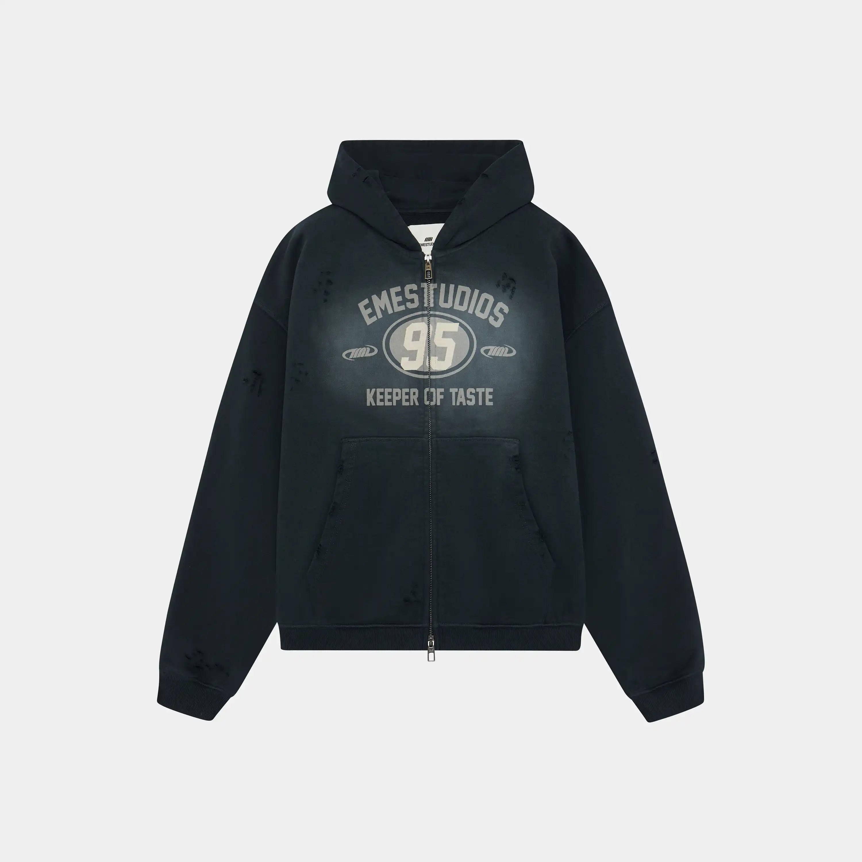 Keeper Shadow Cropped Boxy Full Zip Hoodies Eme Studios