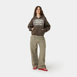Keeper Fawn Cropped Boxy Full Zip Hoodies Eme Studios