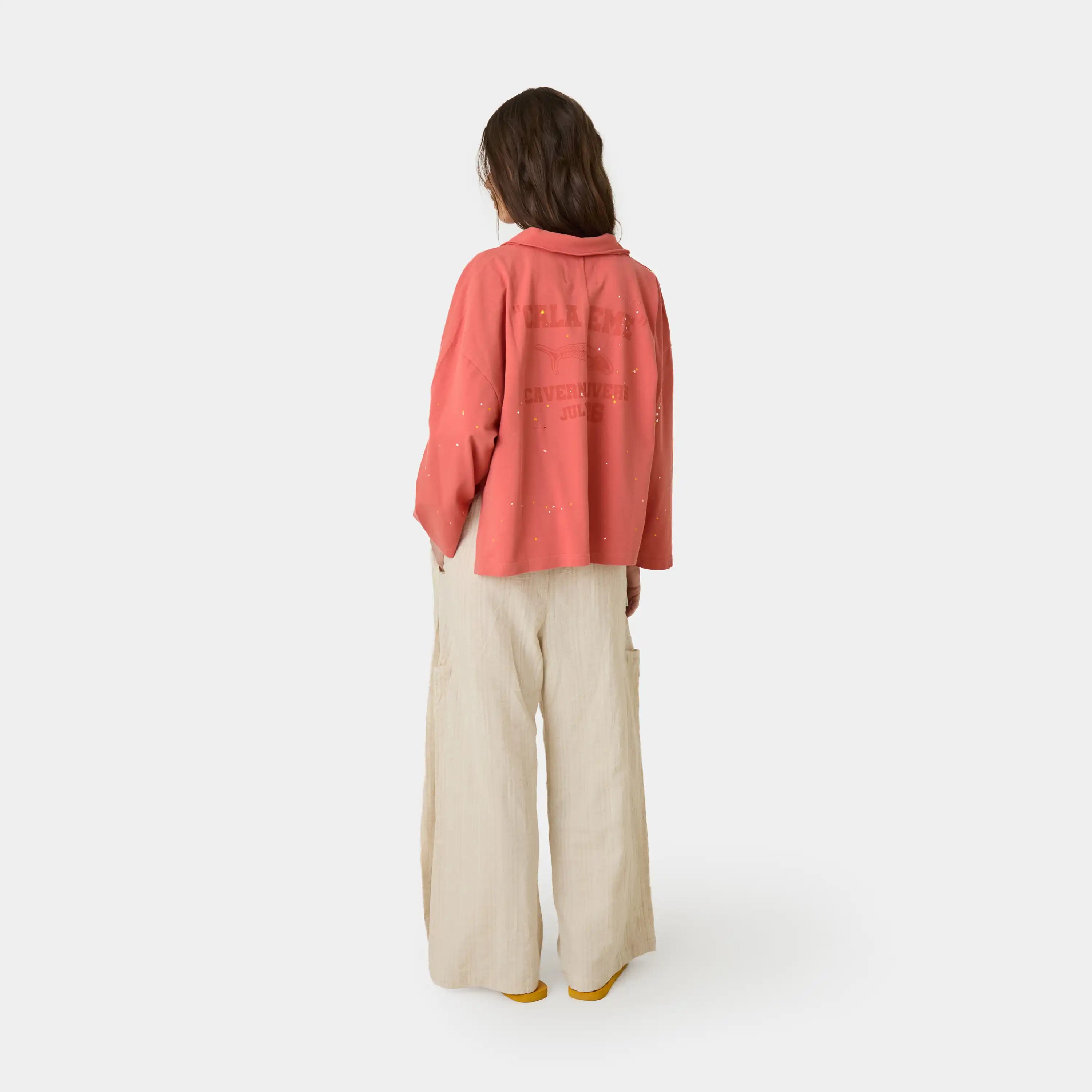 Riviera Peach Polo Shirt Shirts Eme Studios