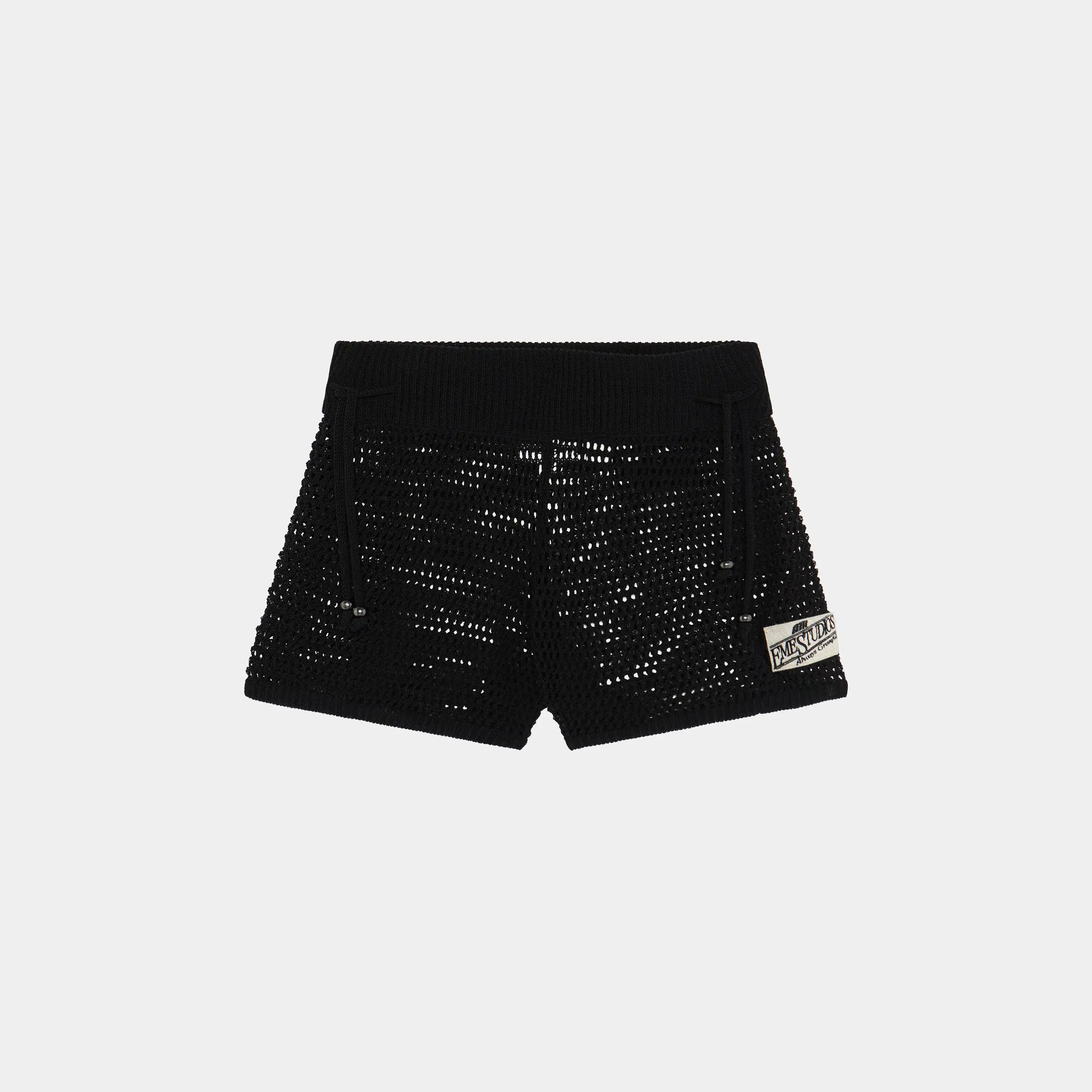 Barceloneta Black Crochet Shorts