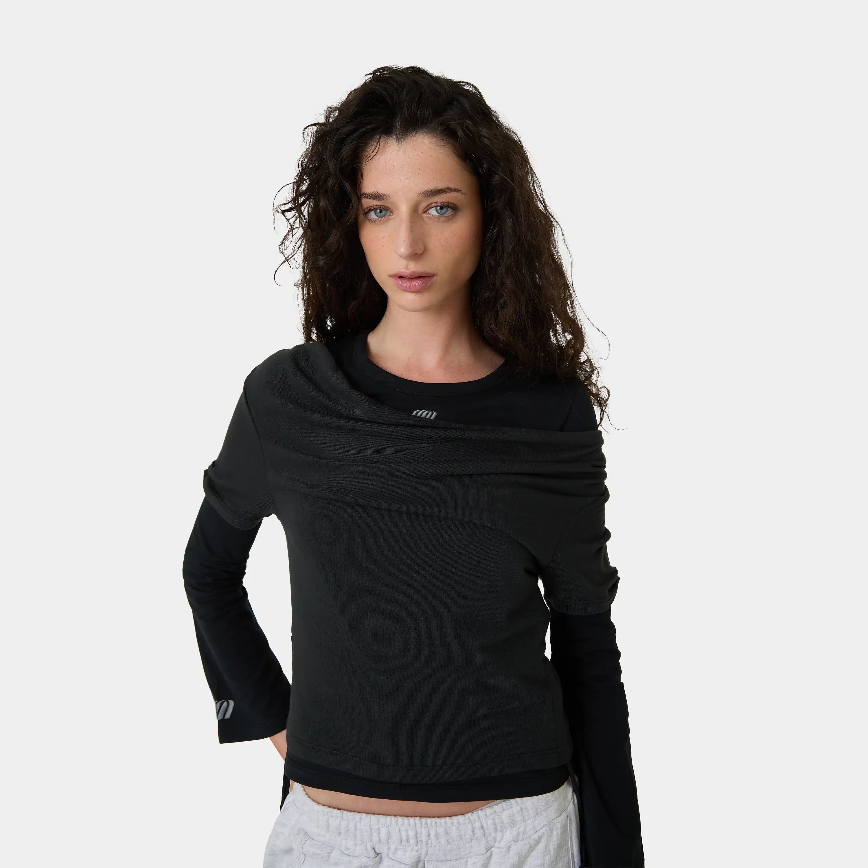 Double Trouble Shadow Long Sleeve Woman T-Shirts Eme Studios