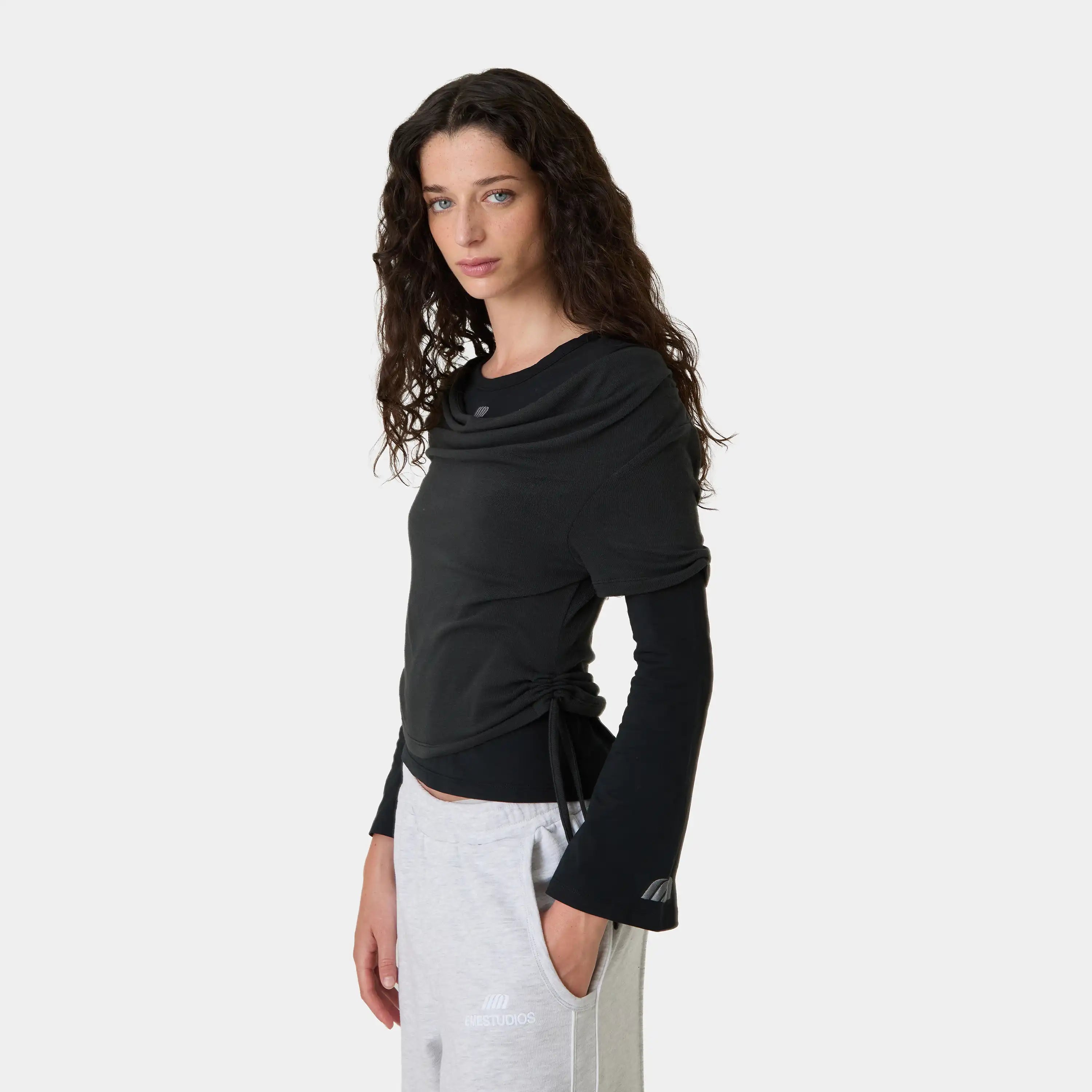 Double Trouble Shadow Long Sleeve Woman T-Shirts Eme Studios
