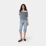 Double Trouble Anthracite Long Sleeve Woman T-Shirts Eme Studios