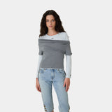 Double Trouble Anthracite Long Sleeve Woman T-Shirts Eme Studios