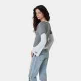 Double Trouble Anthracite Long Sleeve Woman T-Shirts Eme Studios