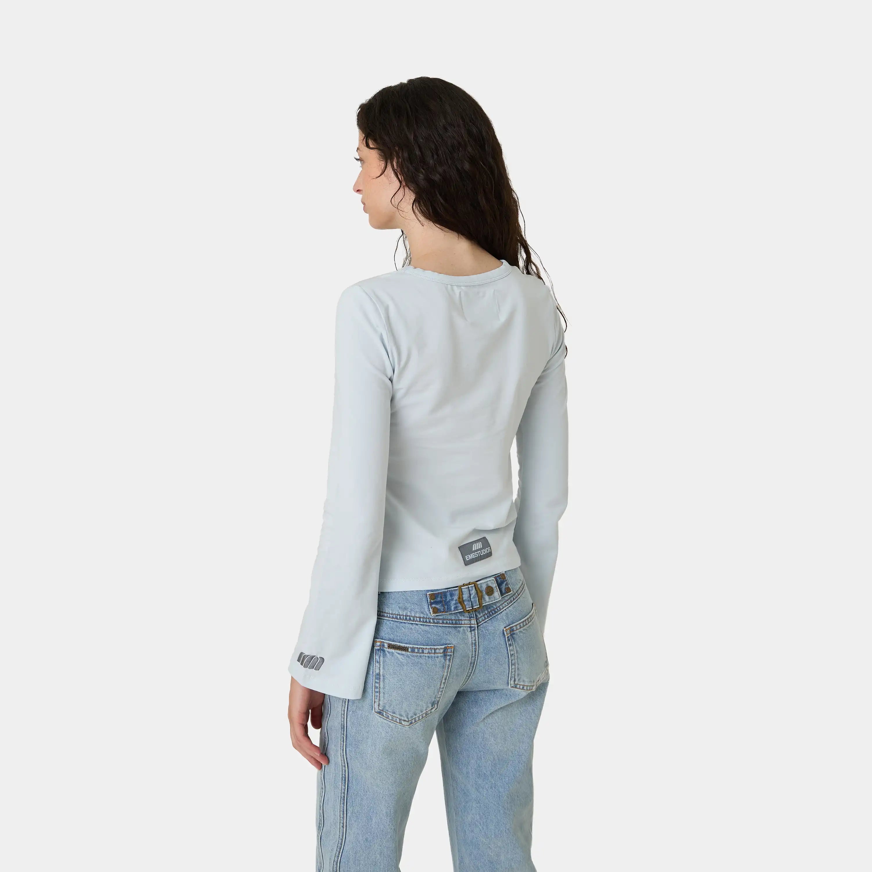 Double Trouble Anthracite Long Sleeve Woman T-Shirts Eme Studios