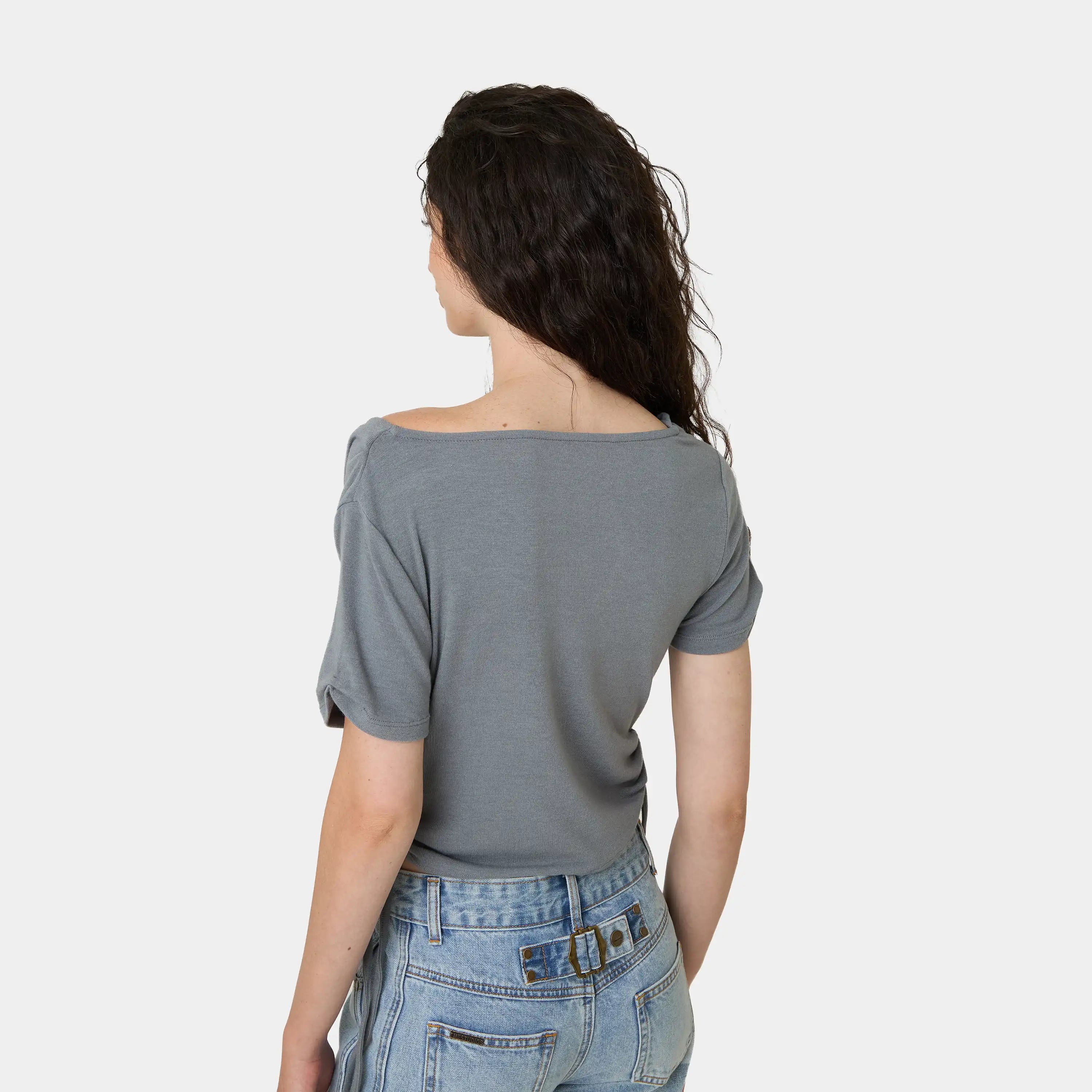 Double Trouble Anthracite Long Sleeve Woman T-Shirts Eme Studios