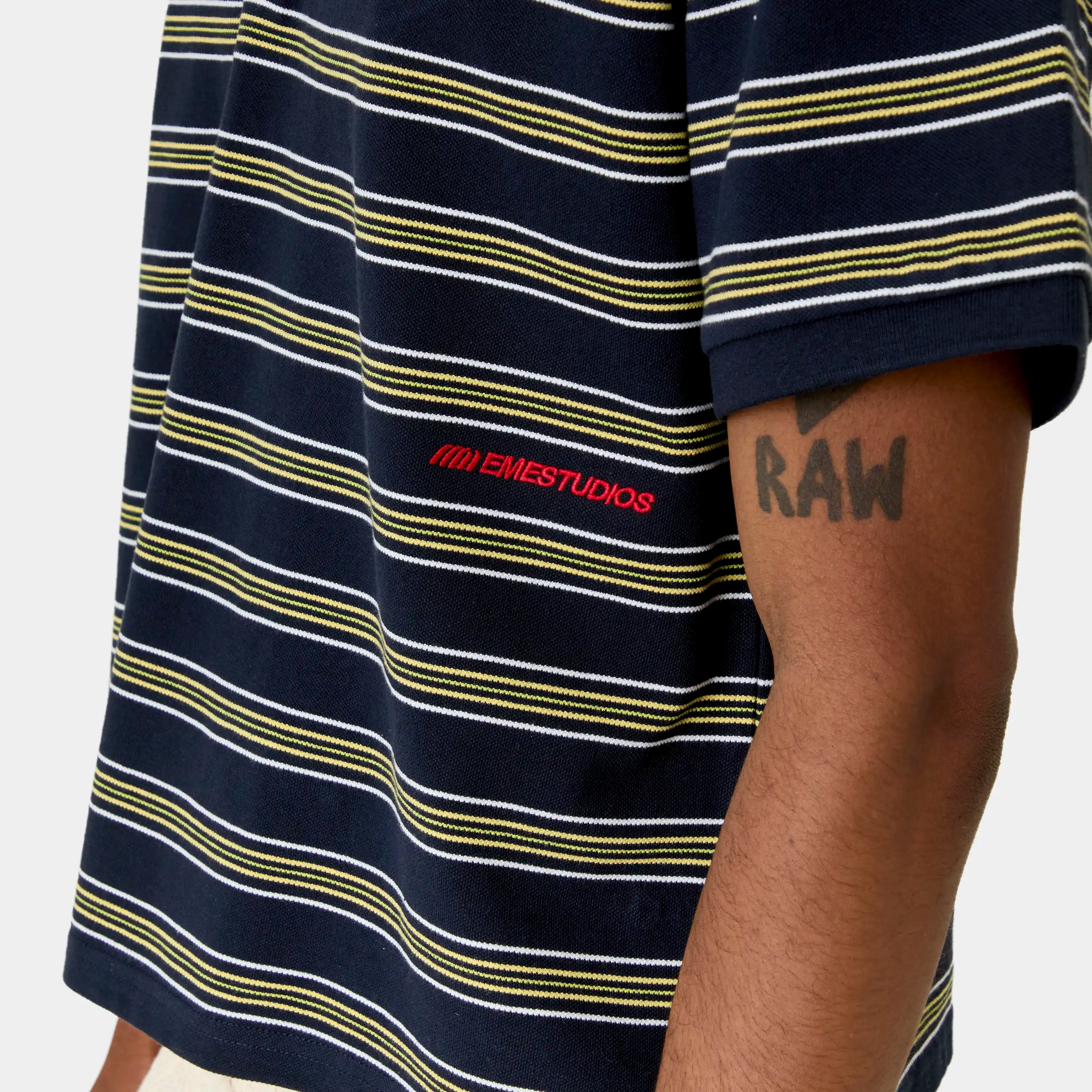 Giglio Navy Short Sleeve Polo T-shirts Eme Studios