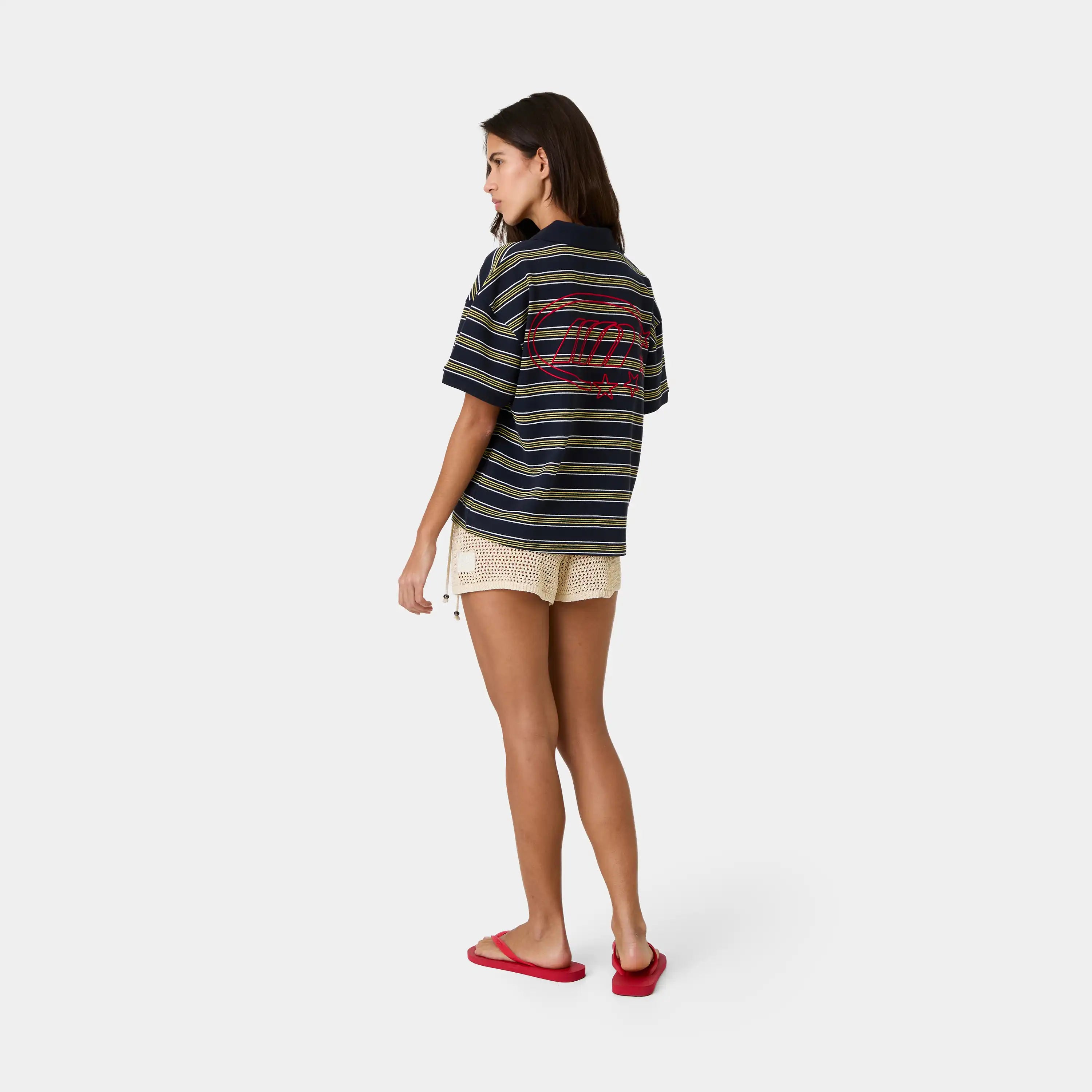 Giglio Navy Short Sleeve Polo T-shirts Eme Studios
