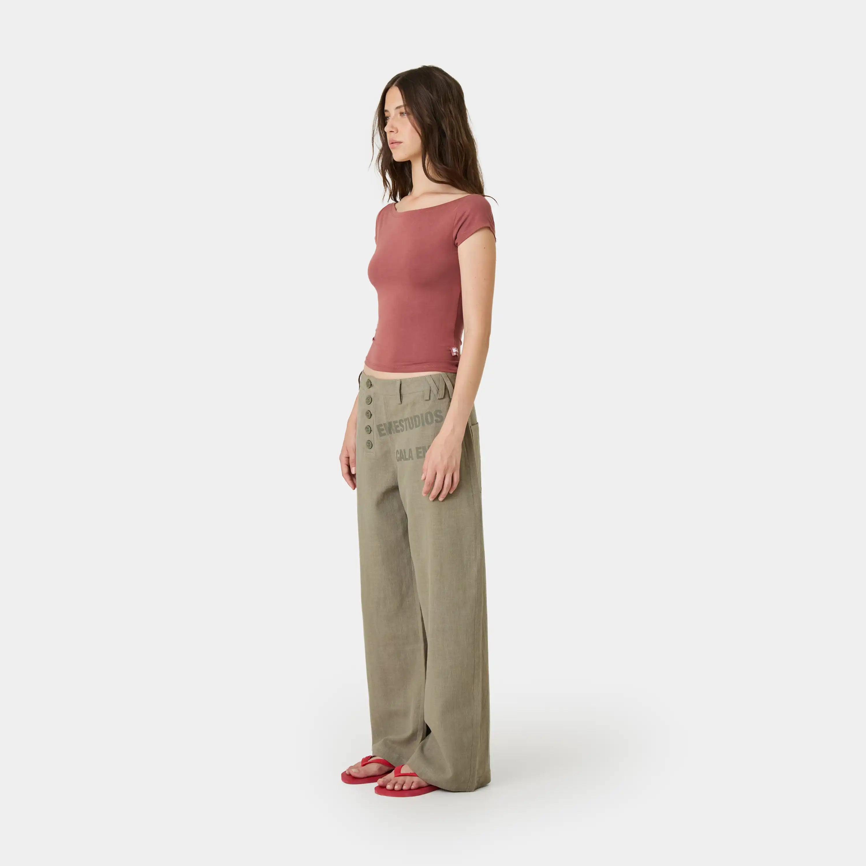 Mat Forest Balloon Linen Pants Pants Eme Studios