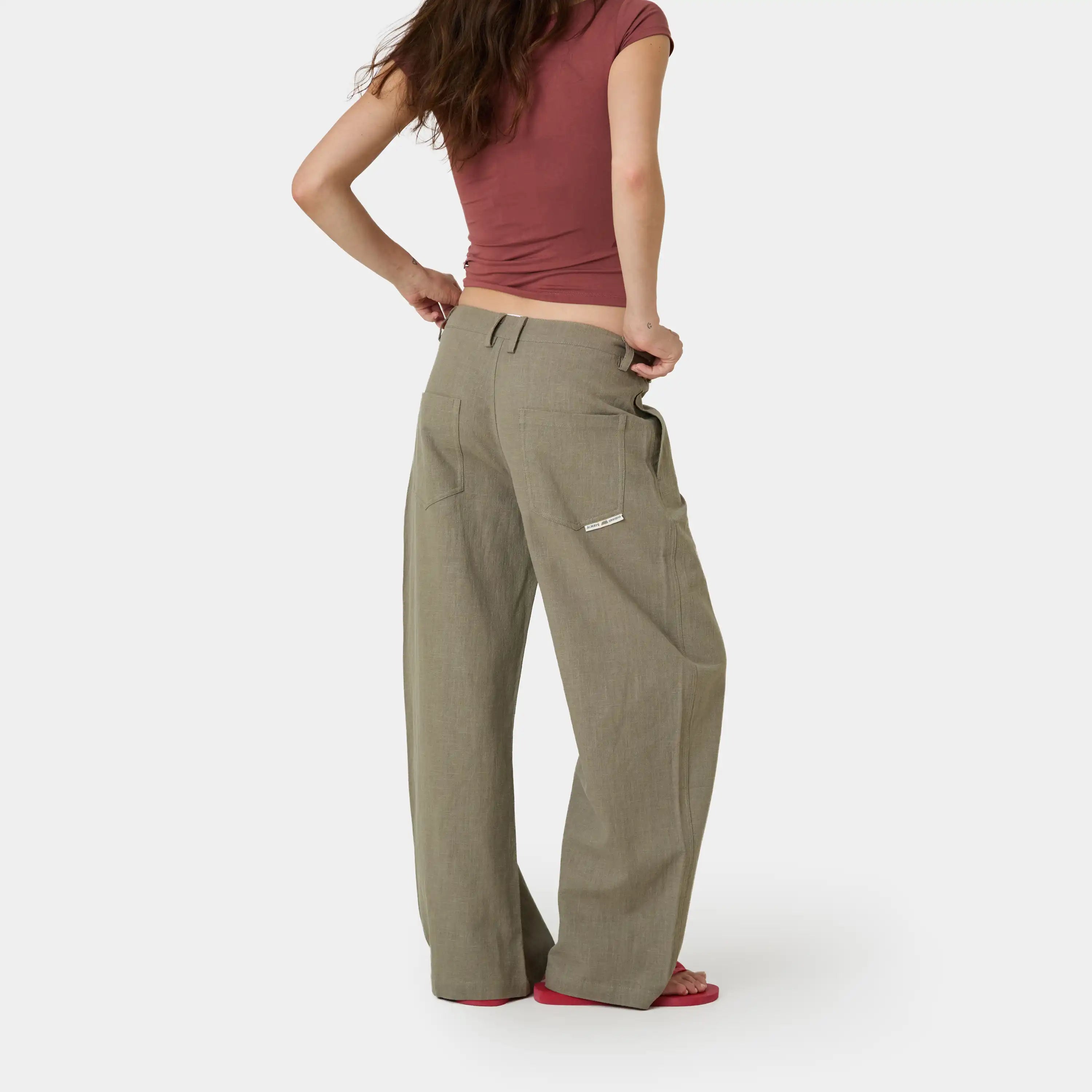 Mat Forest Balloon Linen Pants Pants Eme Studios