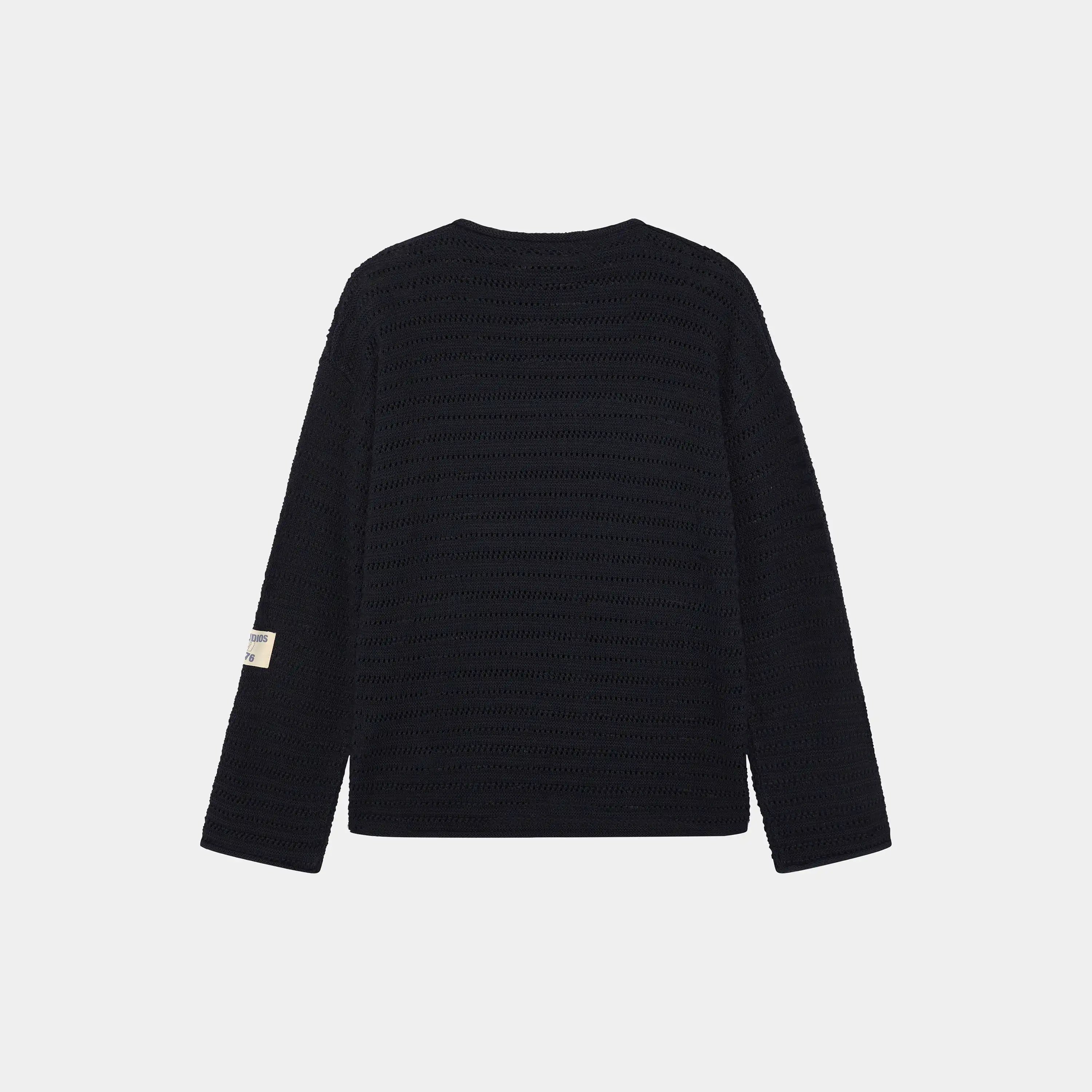 Kavai Navy Open Knit Knitwear Eme Studios