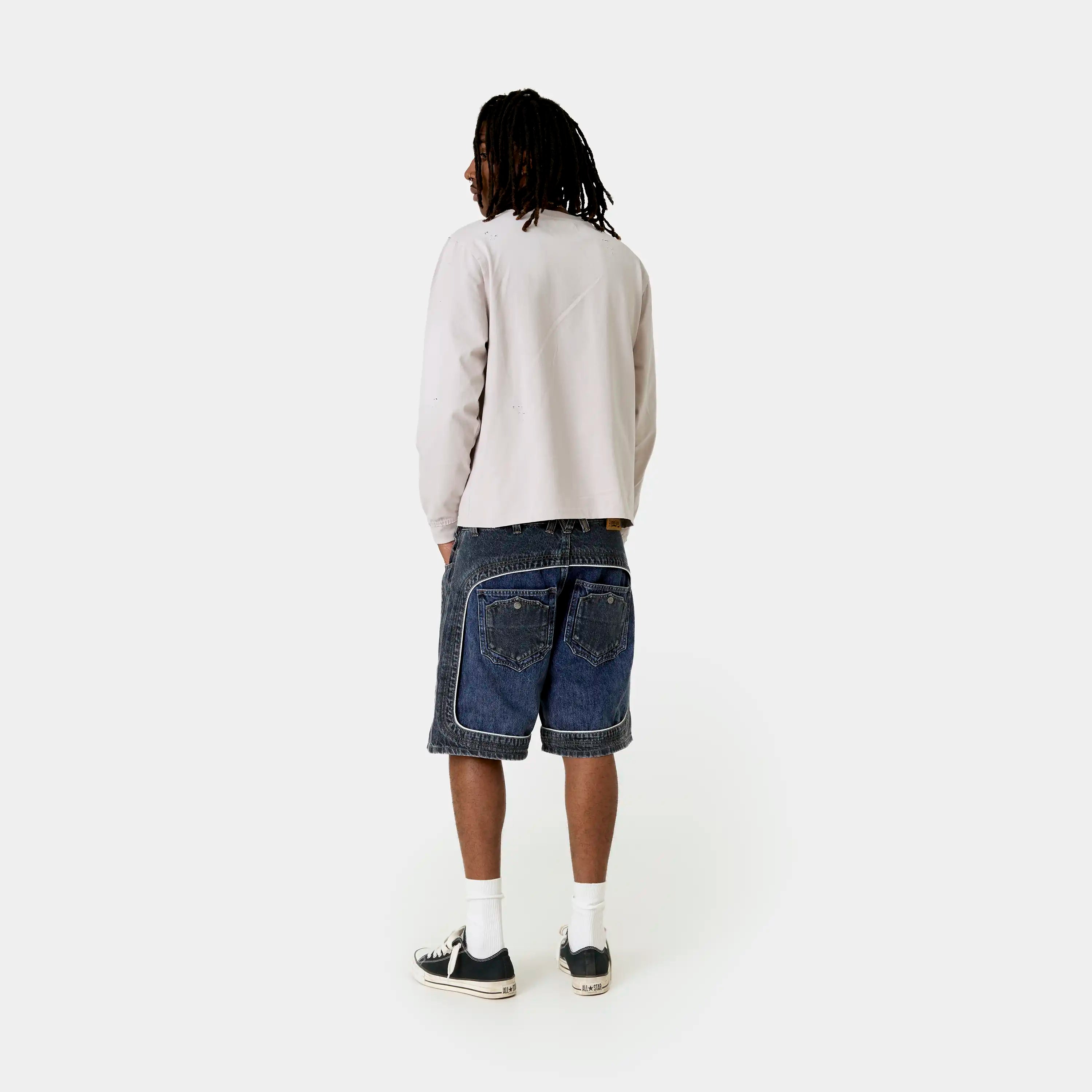 Frayed Pocket Off Sand Long Sleeve T-shirts Eme Studios