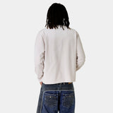 Frayed Pocket Off Sand Long Sleeve T-shirts Eme Studios