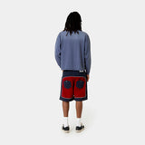 Frayed Pocket Navy Long Sleeve T-shirts Eme Studios
