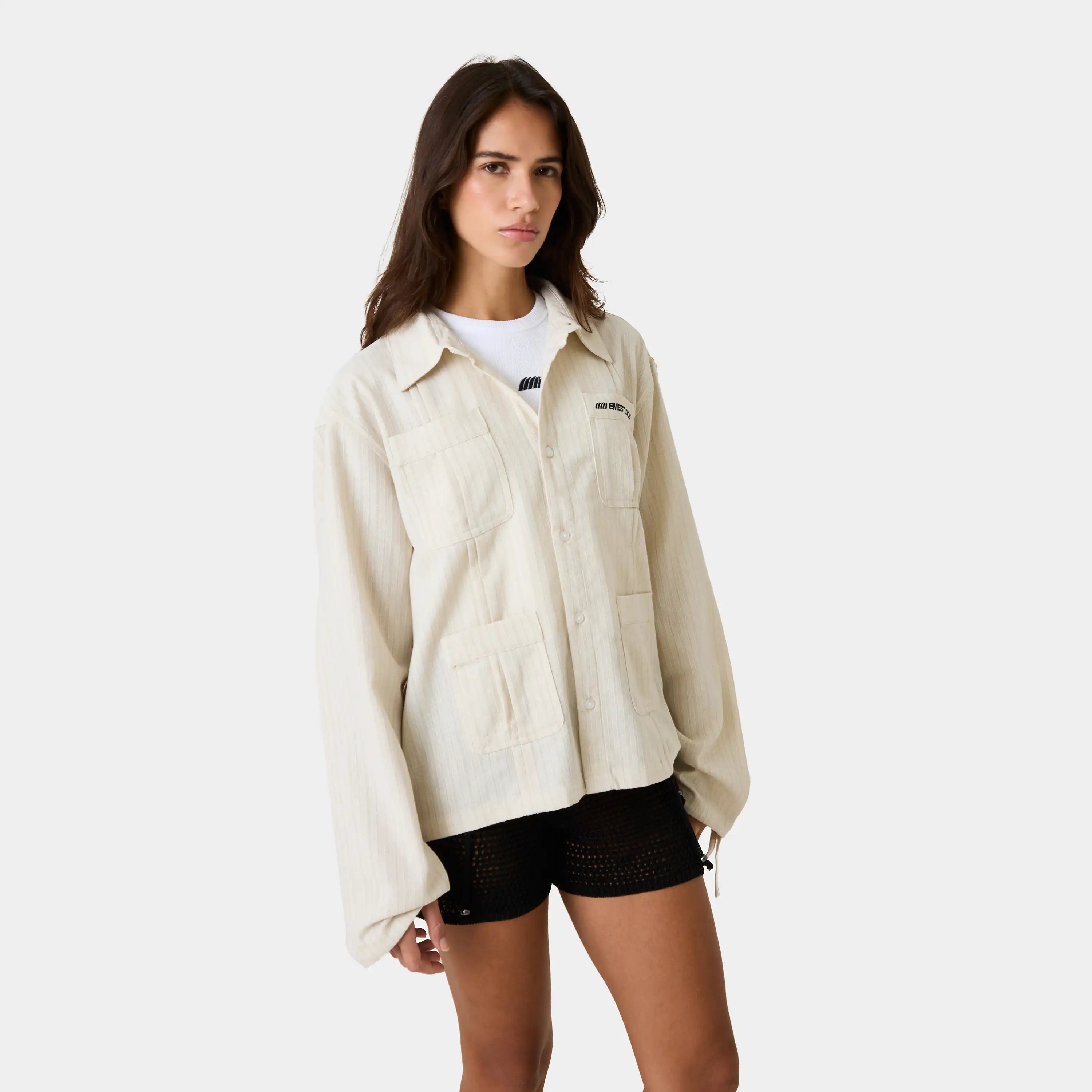 Areal Off Sand Guayabera Shirt Shirts Eme Studios