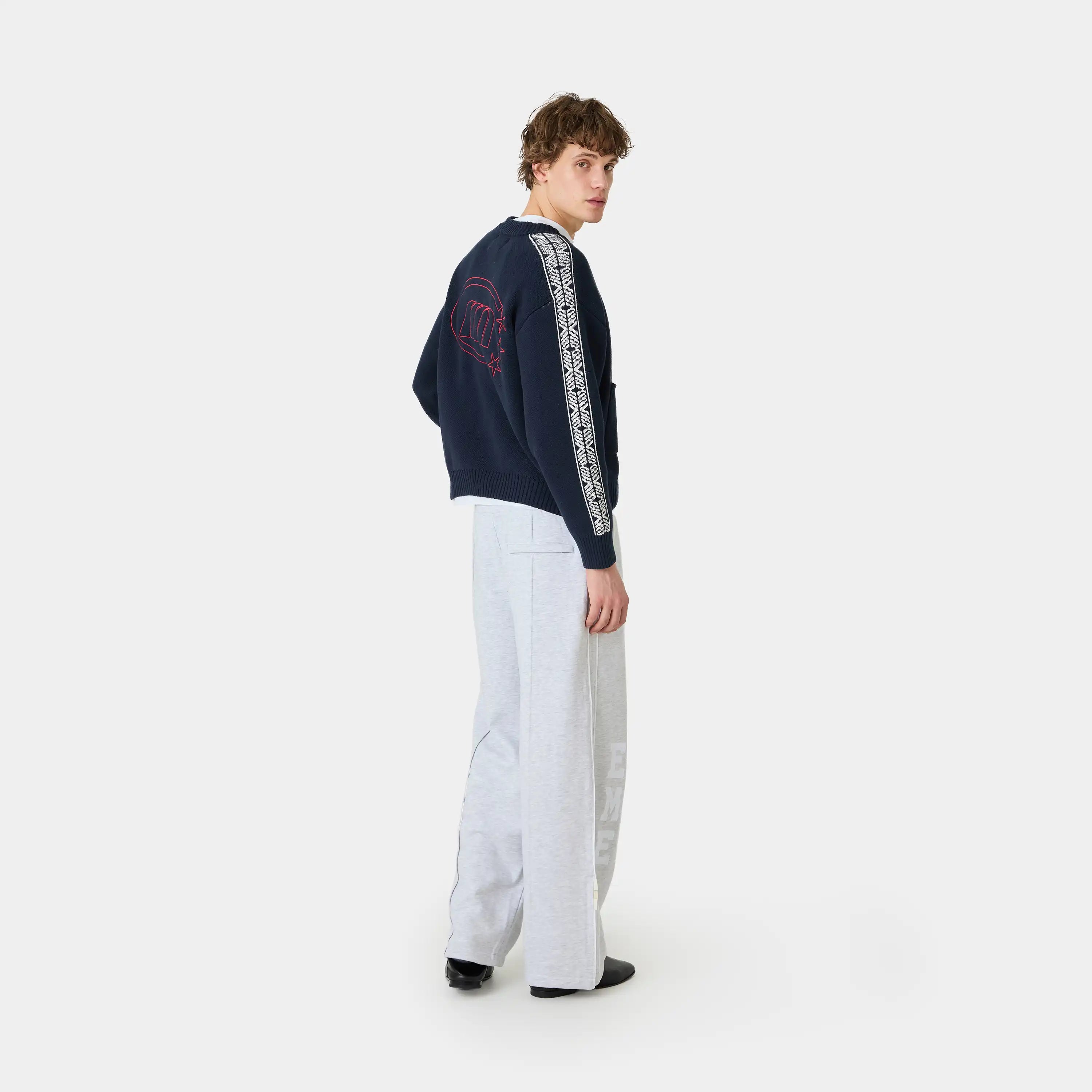 Clifton Navy Cardigan Knitwear Eme Studios