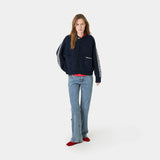 Clifton Navy Cardigan Knitwear Eme Studios