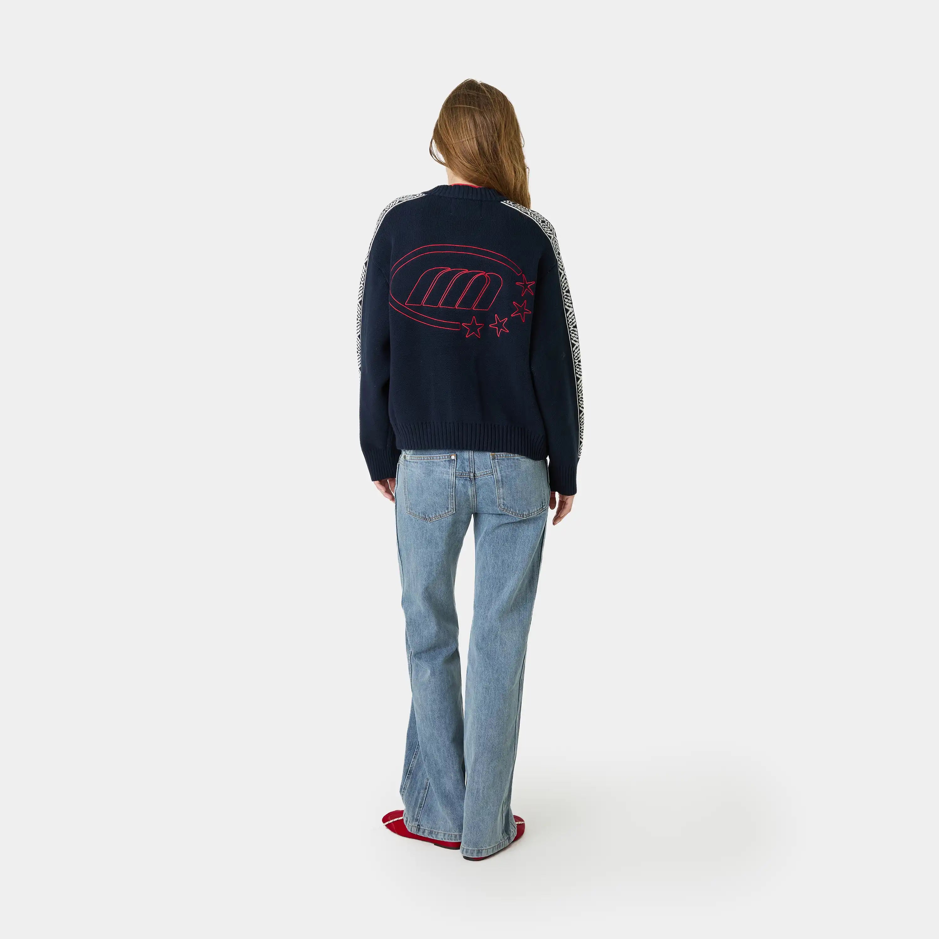 Clifton Navy Cardigan Knitwear Eme Studios