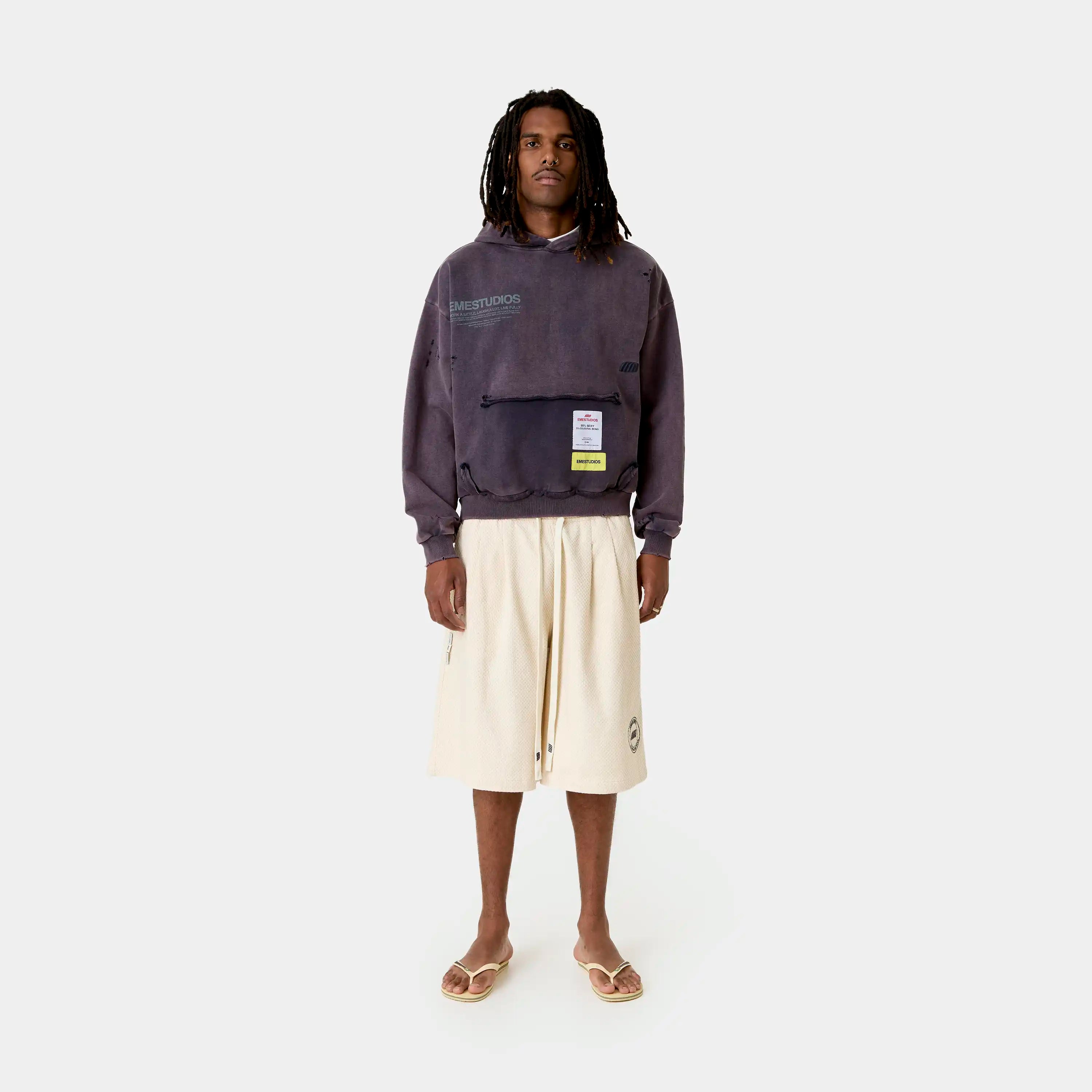 Stanford Navy Oversized Hoodie Hoodies Eme Studios