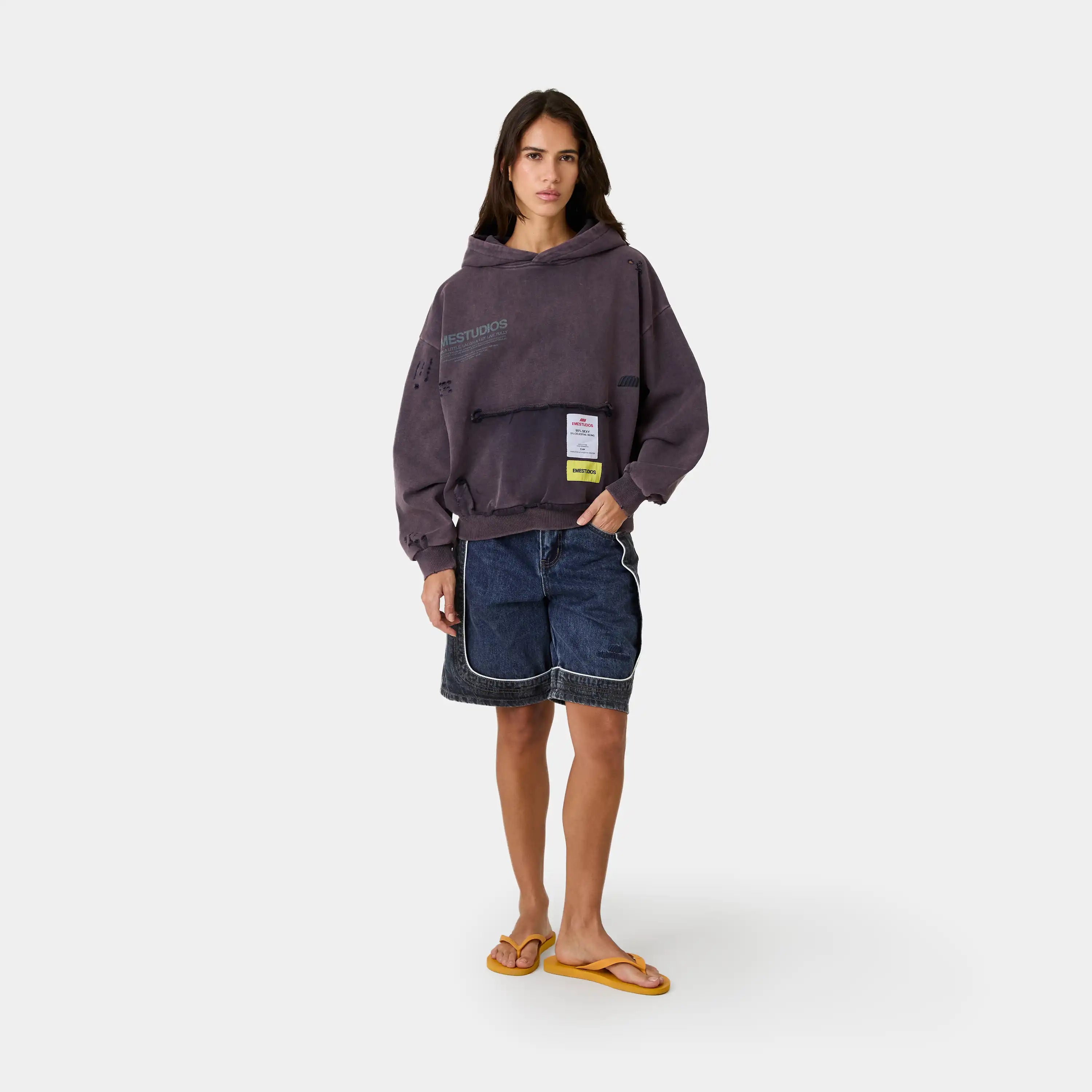 Stanford Navy Oversized Hoodie Hoodies Eme Studios