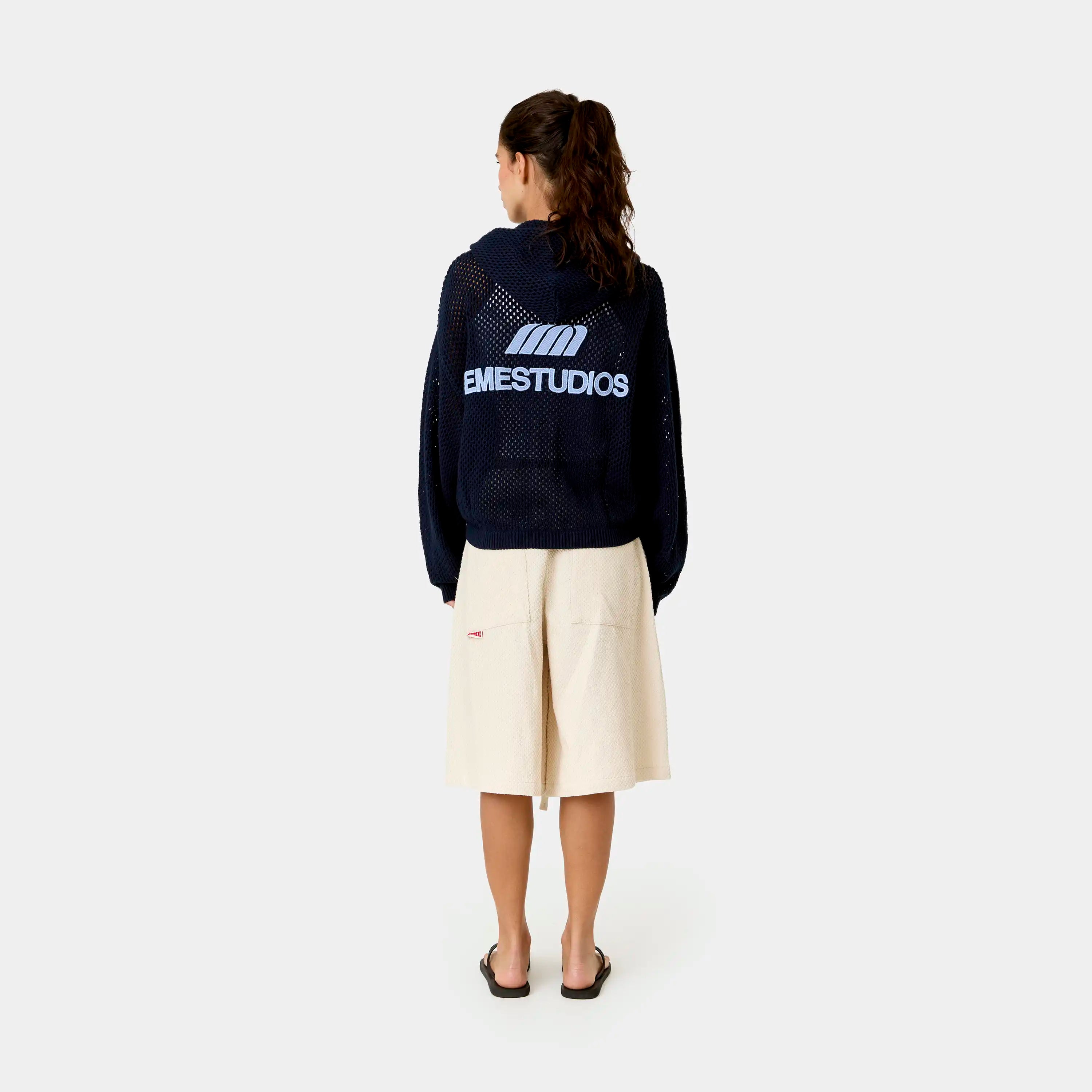 Kyros Navy Zipper Knit Knitwear Eme Studios