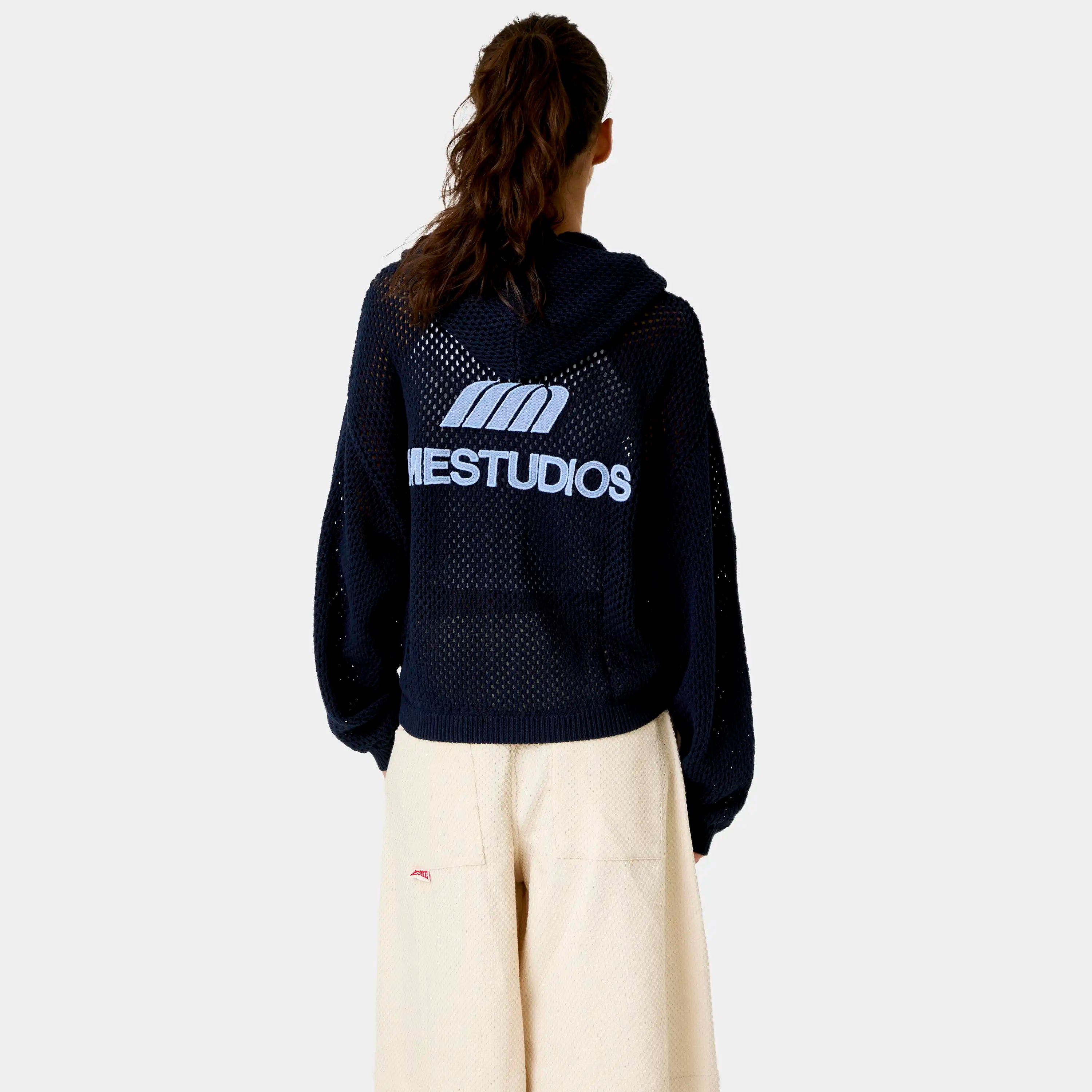 Kyros Navy Zipper Knit Knitwear Eme Studios