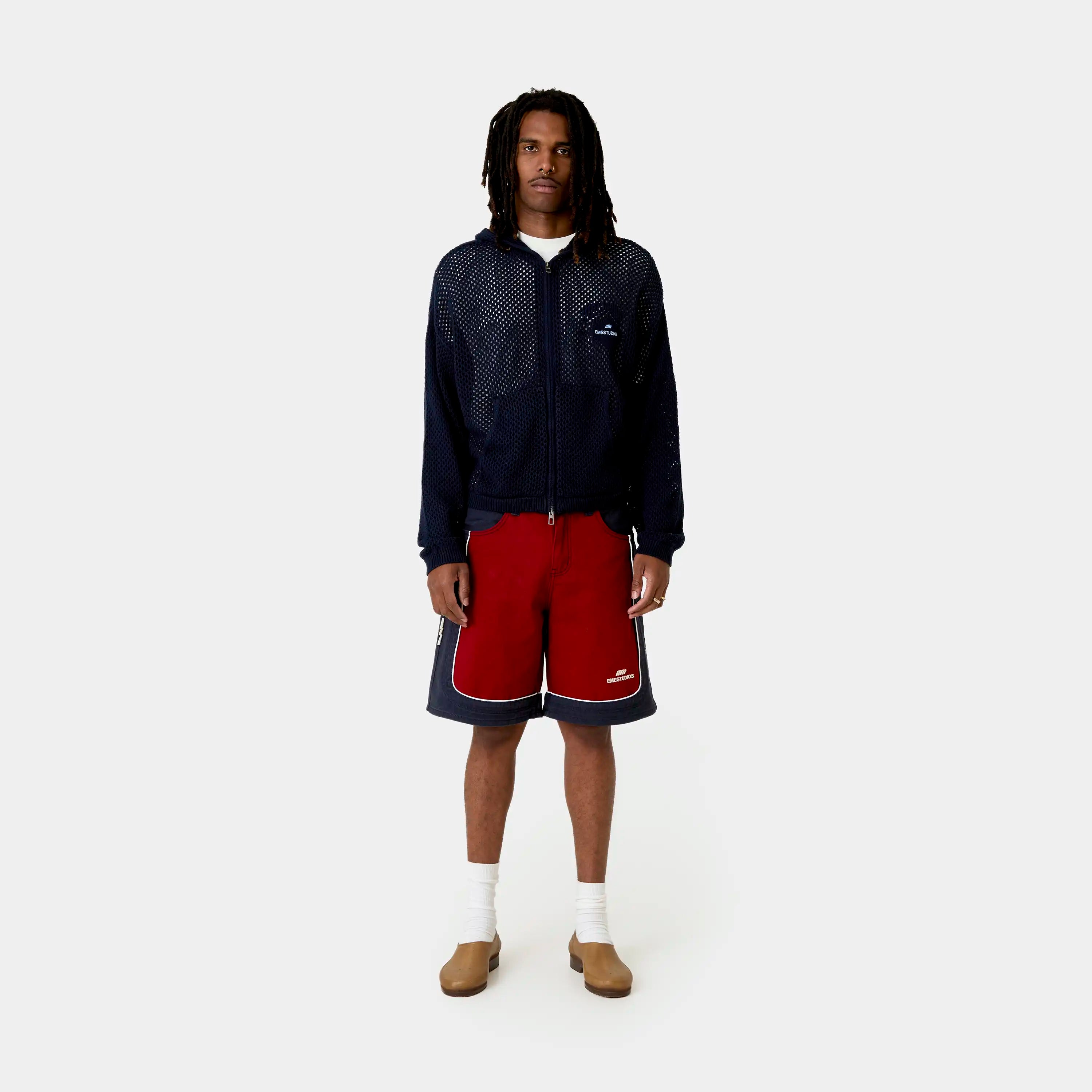 Kyros Navy Zipper Knit Knitwear Eme Studios