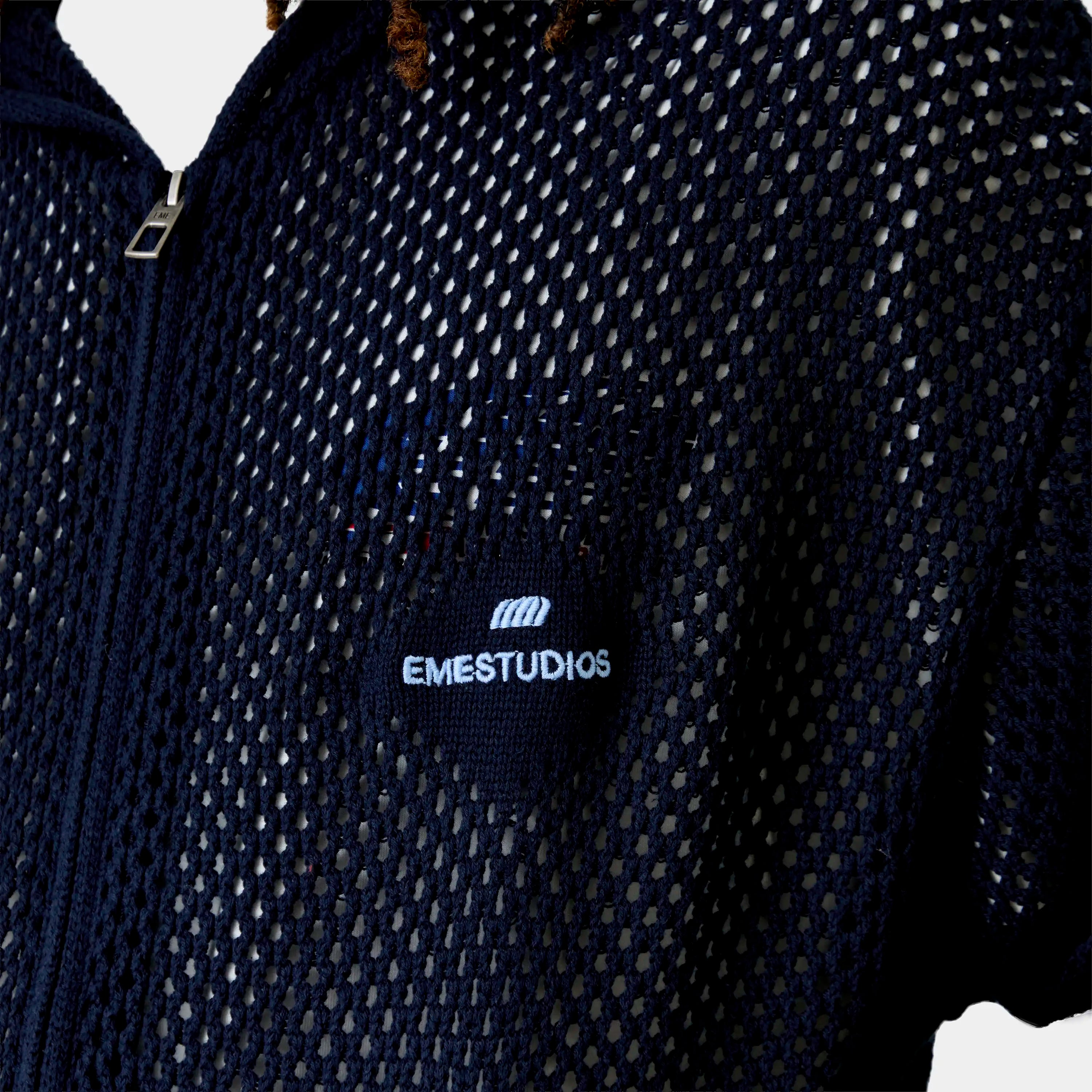 Kyros Navy Zipper Knit Knitwear Eme Studios