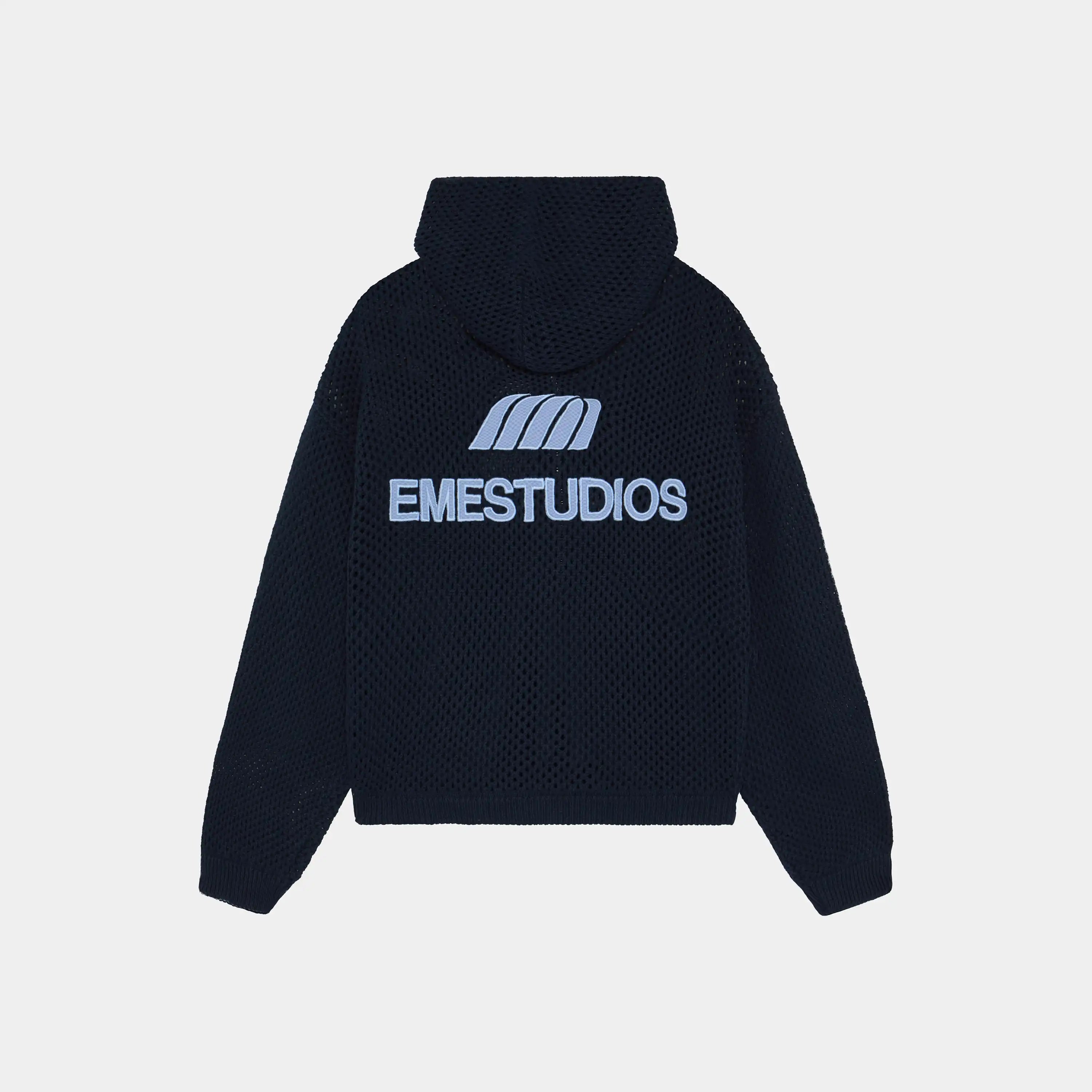 Kyros Navy Zipper Knit Knitwear Eme Studios
