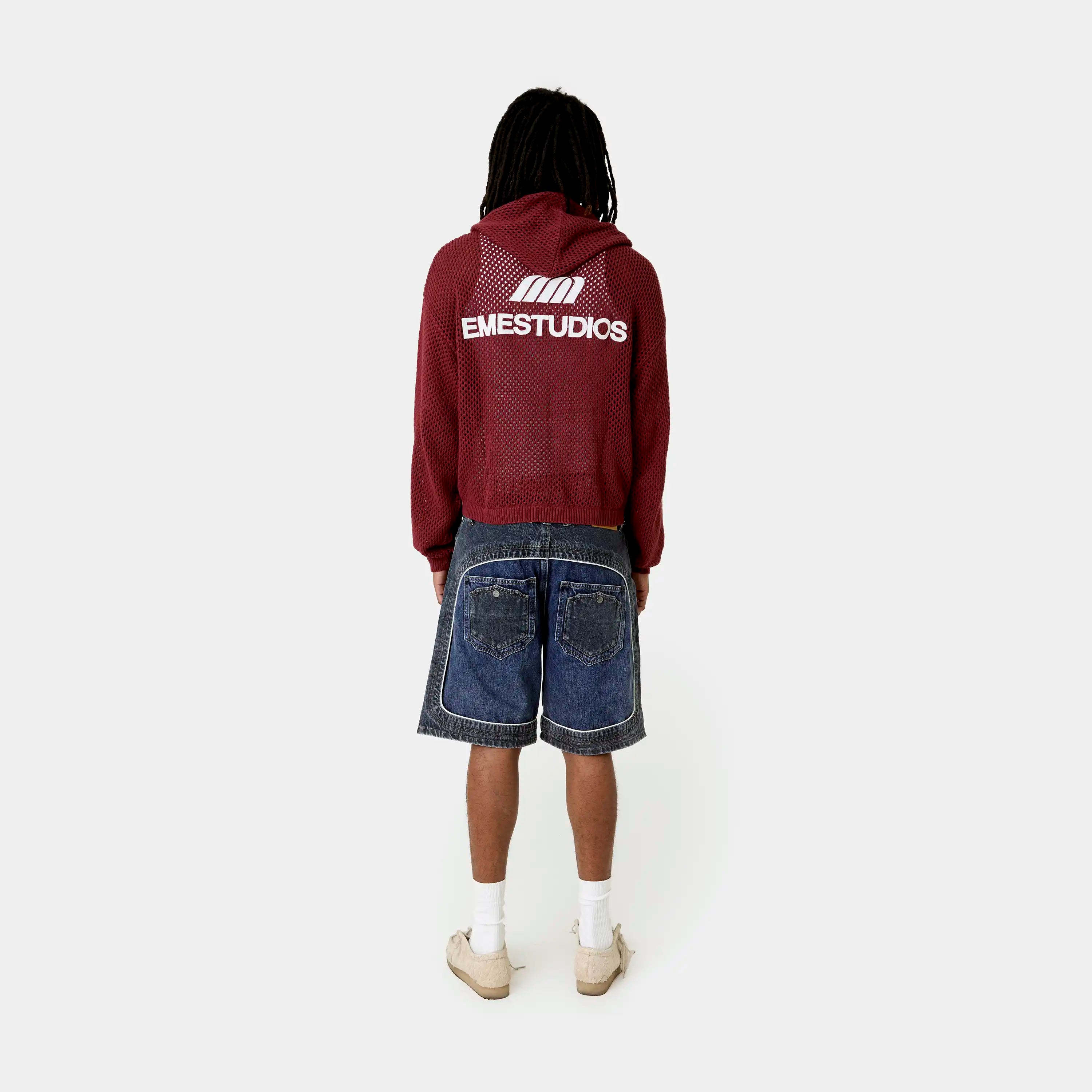 Kyros Burgundy Zipper Knit Knitwear Eme Studios