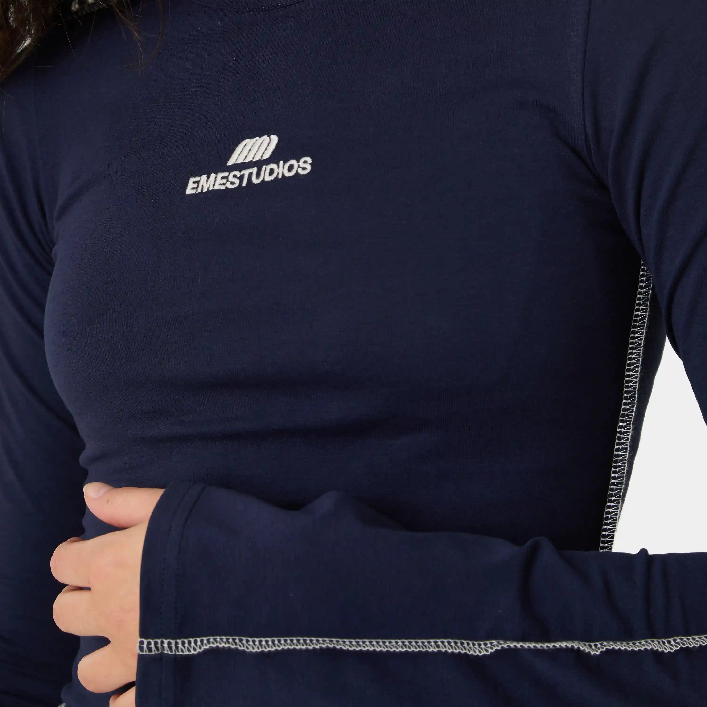 Wally Navy Long Sleeve Woman T-Shirts Eme Studios