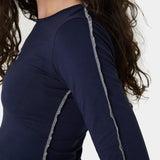 Wally Navy Long Sleeve Woman T-Shirts Eme Studios