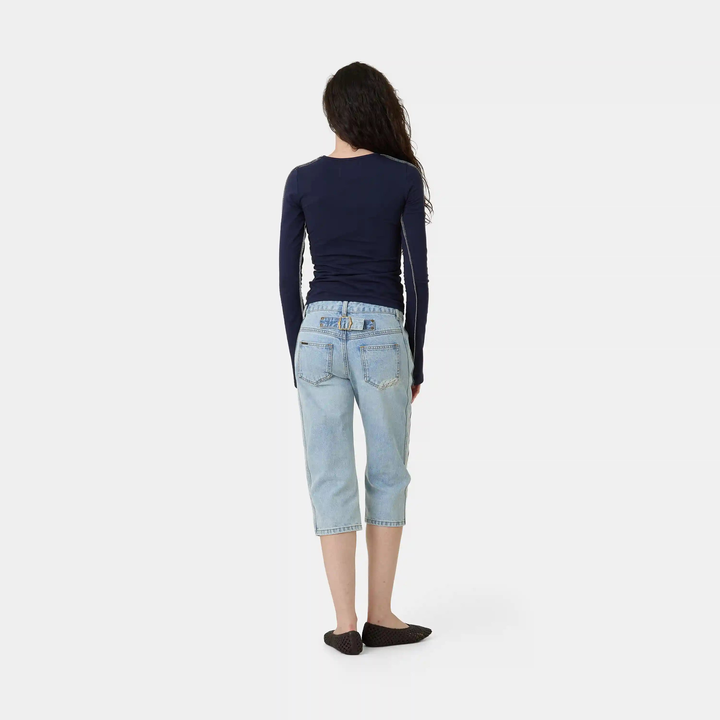 Wally Navy Long Sleeve Woman T-Shirts Eme Studios